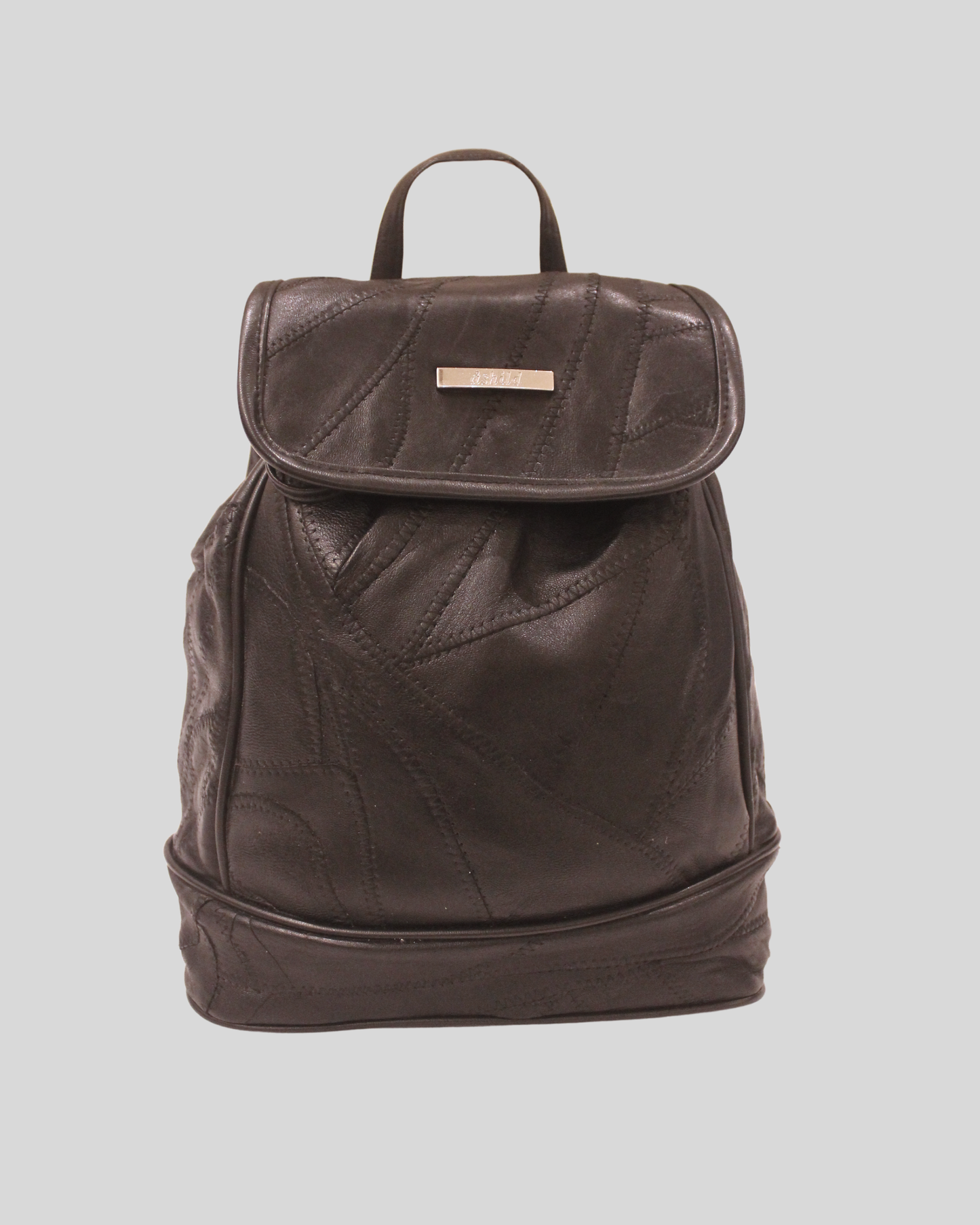 Sac à dos en cuir noir Åshild