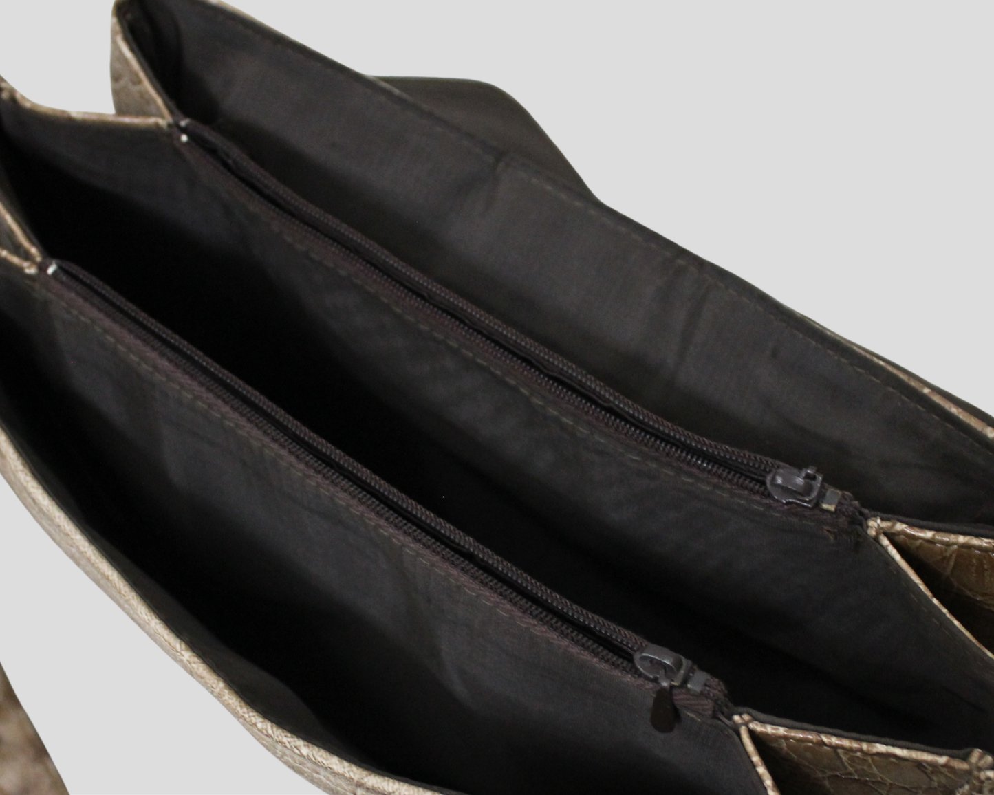 Sac à bandoulière effet Croco