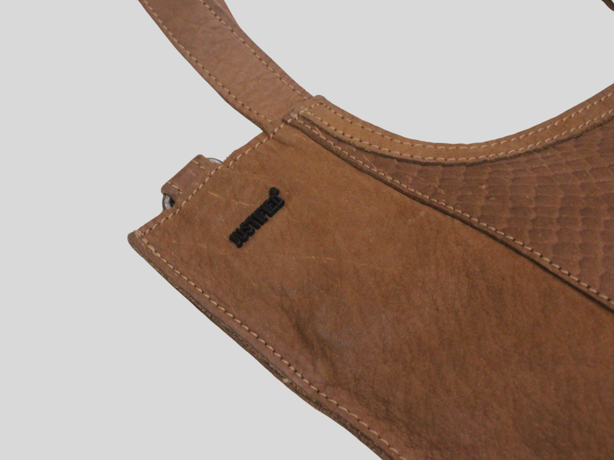 Sac cabas Justified marron effet python en cuir véritable
