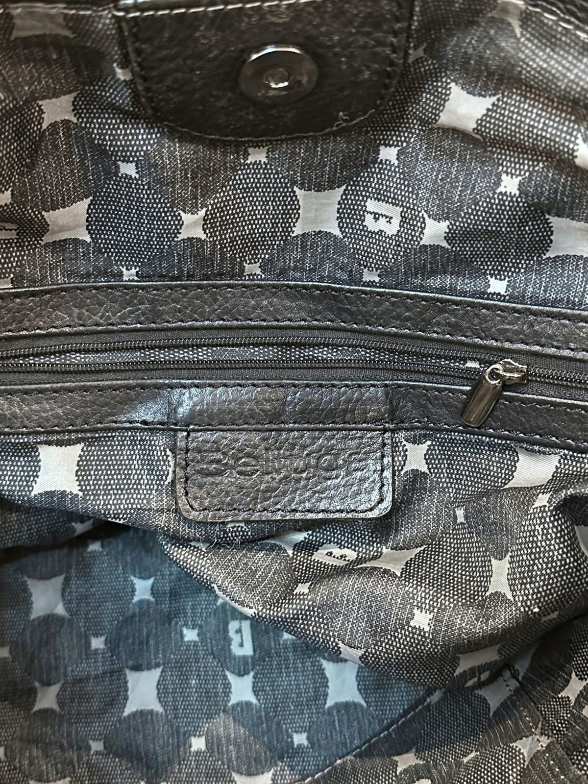 🇧🇪 Belluga – Sac à main noir en cuir véritable