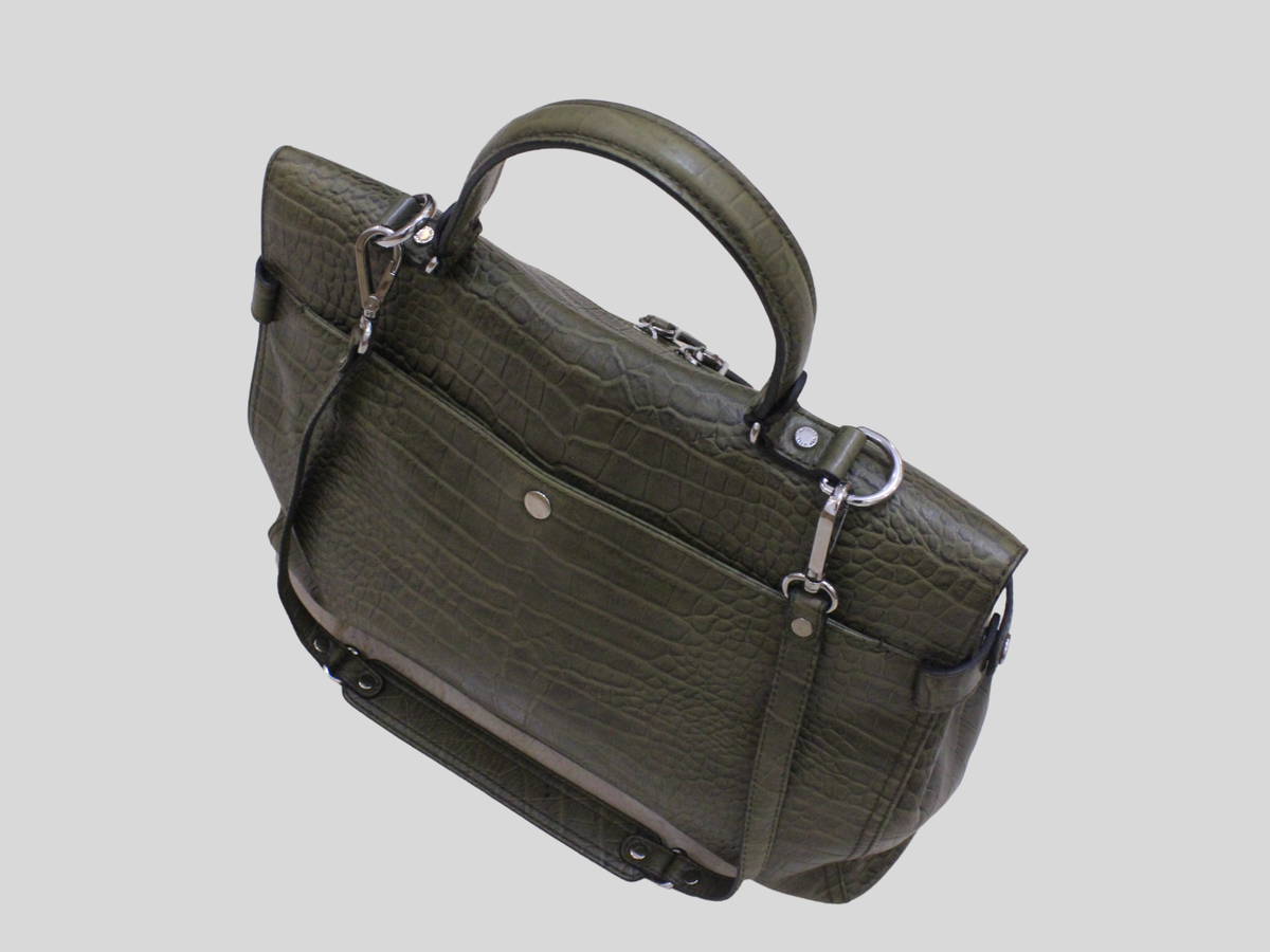 🇫🇷 Kesslord Jekyll – Cabas cuir vert effet croco