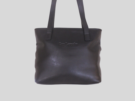 Sac Guy Laroche noir souple à porter épaule