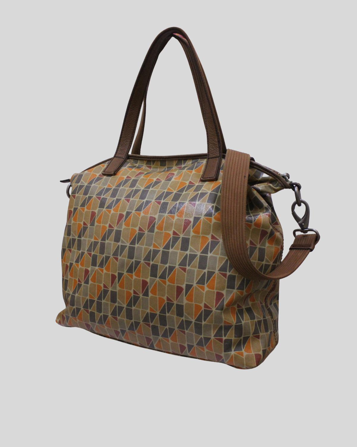 🇺🇸 Fossil Key-Per – Cabas toile enduite motif géométrique