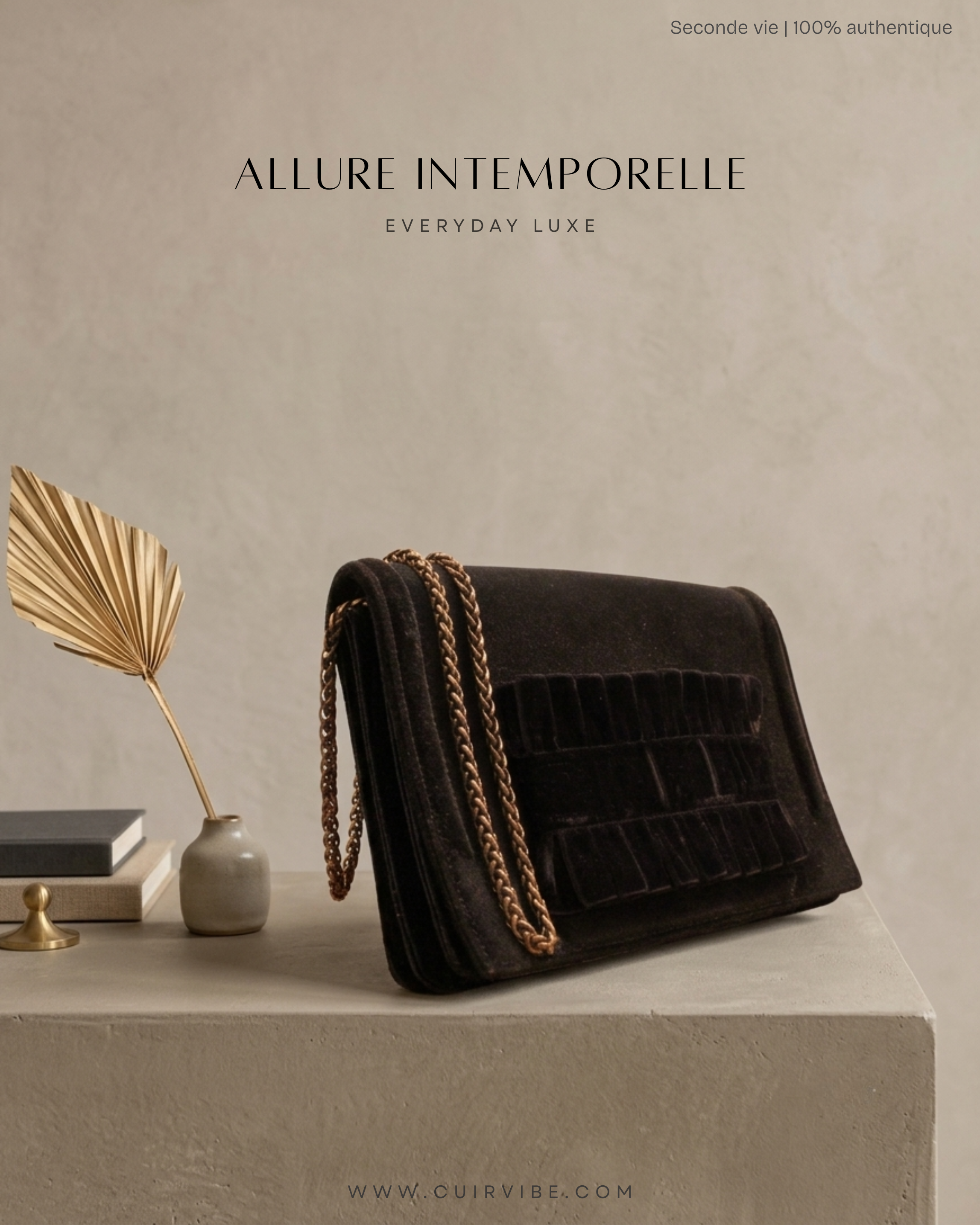 Pochette Tipe e Tacchi noire en daim et cuir Made in Italy