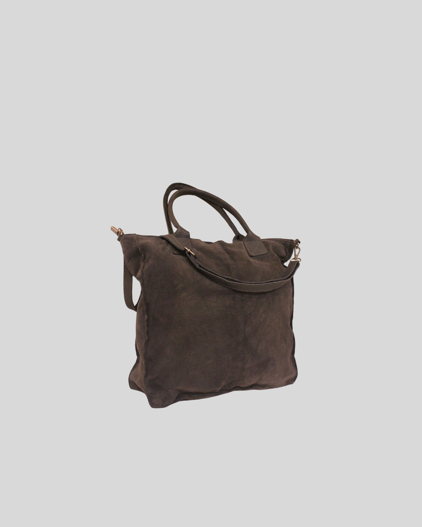 Sac Cabas en Cuir Suède Gris – Studio Moda #82 Made in Italy 🇮🇹