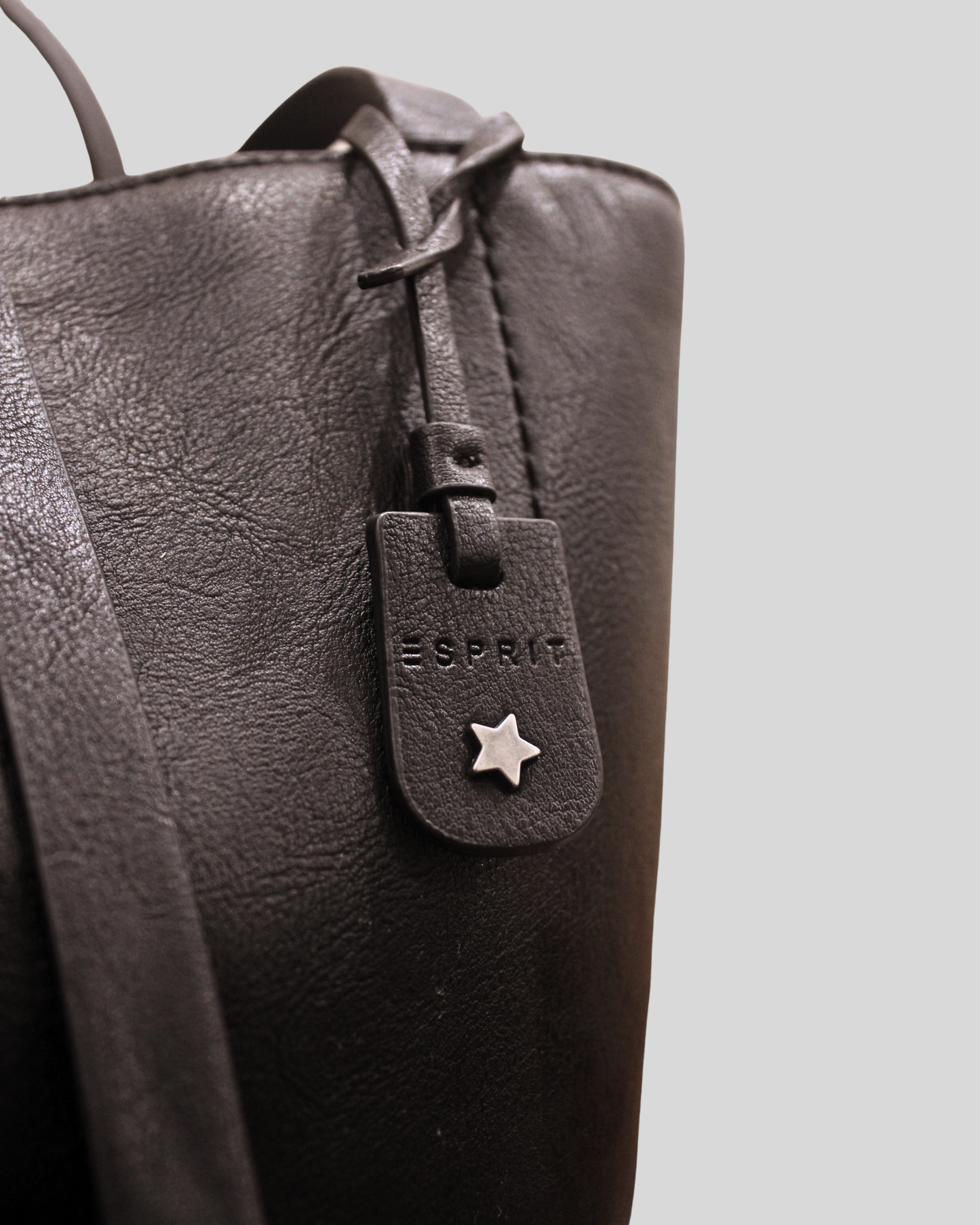 Tote bag Esprit noir en cuir