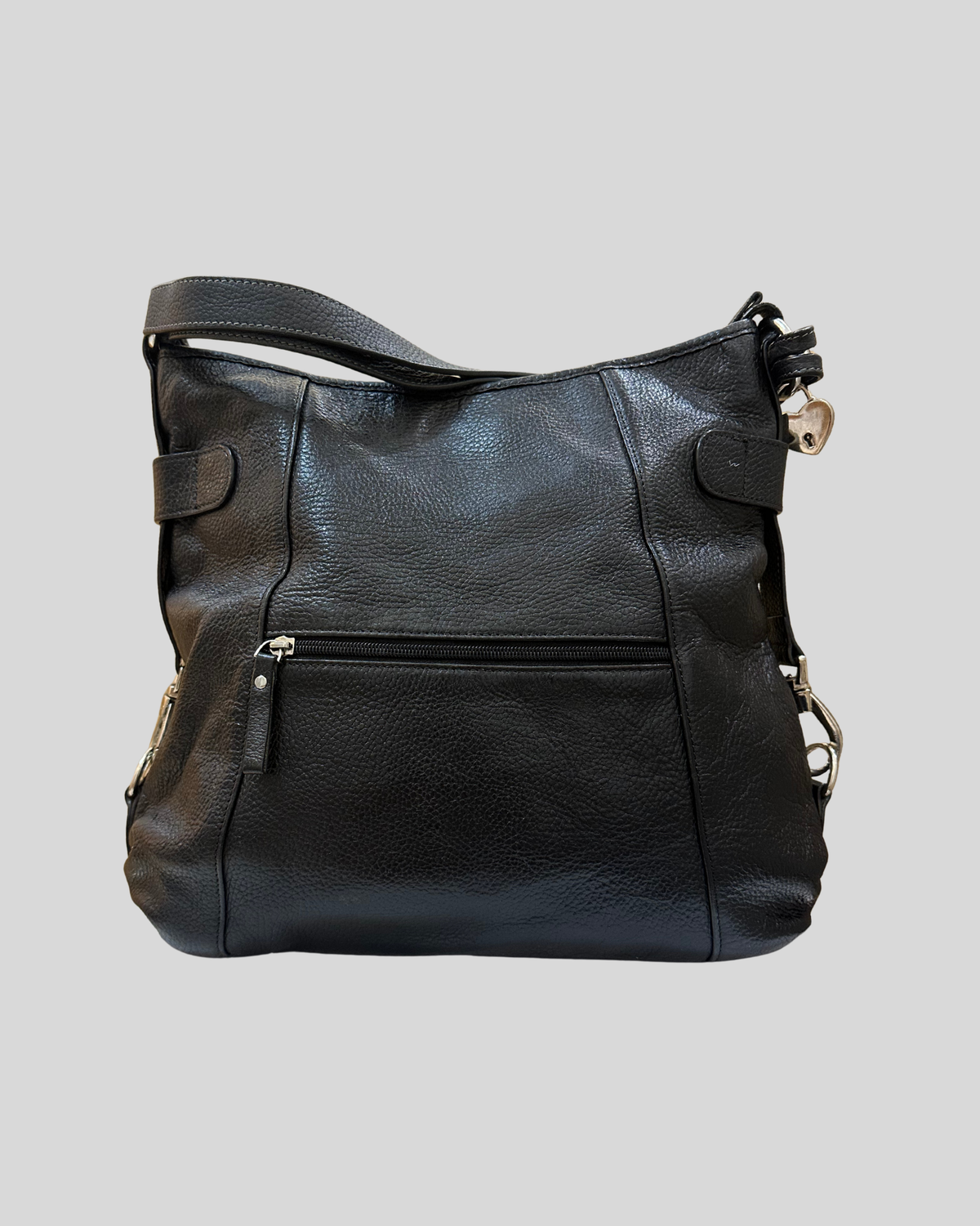 🇧🇪 Mazarin – Grand sac épaule noir en cuir véritable