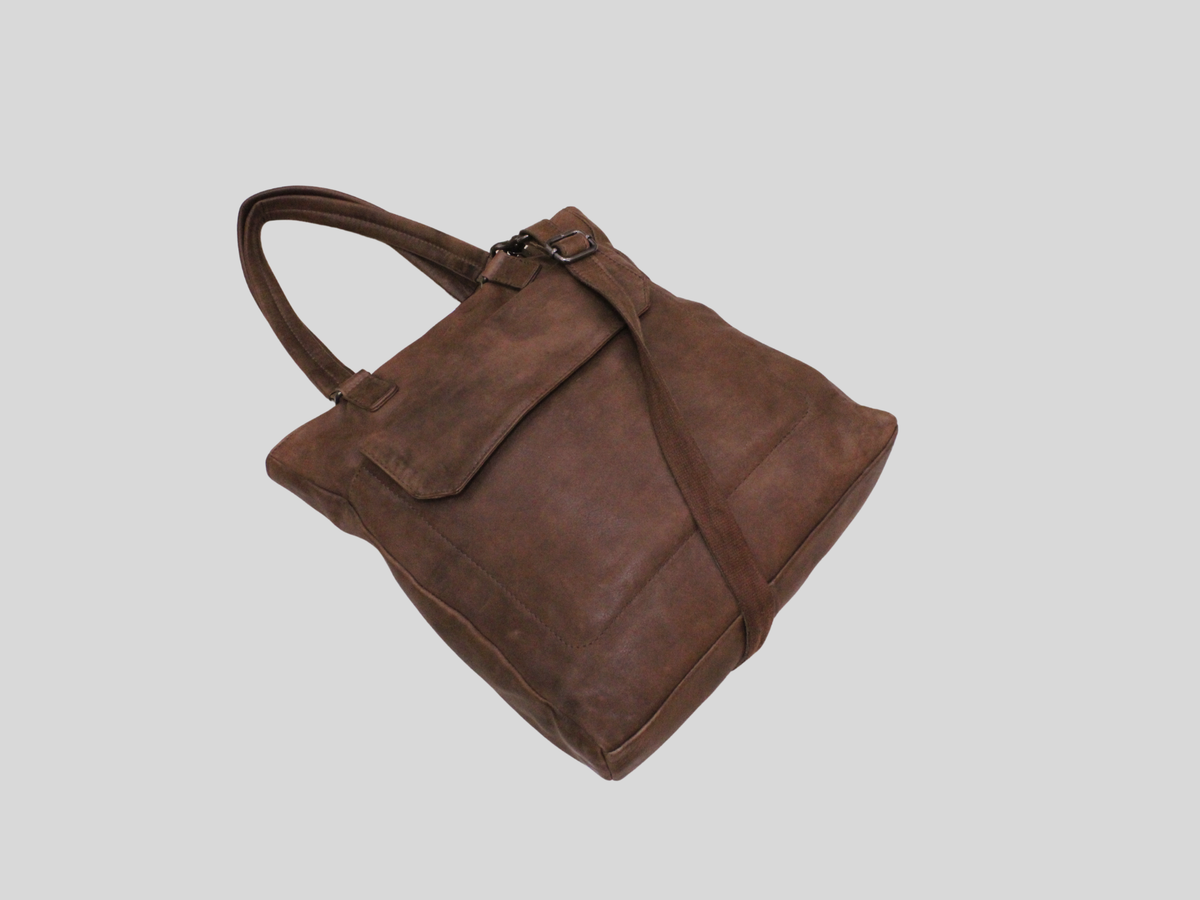 🇳🇱 Burkely – Cabas cuir véritable marron