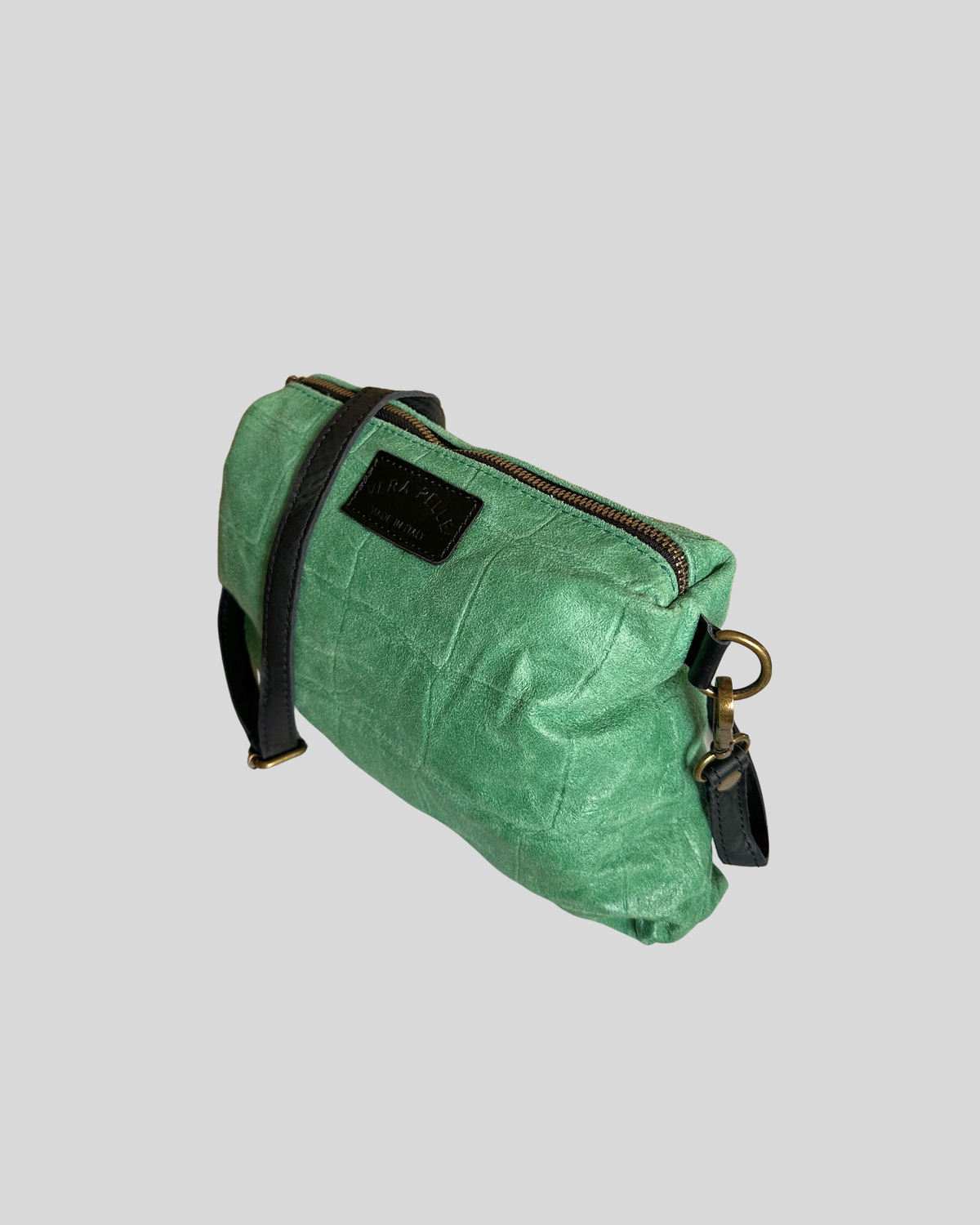 🇮🇹 Sac bandoulière cuir véritable Emerald Green– Made in Italy