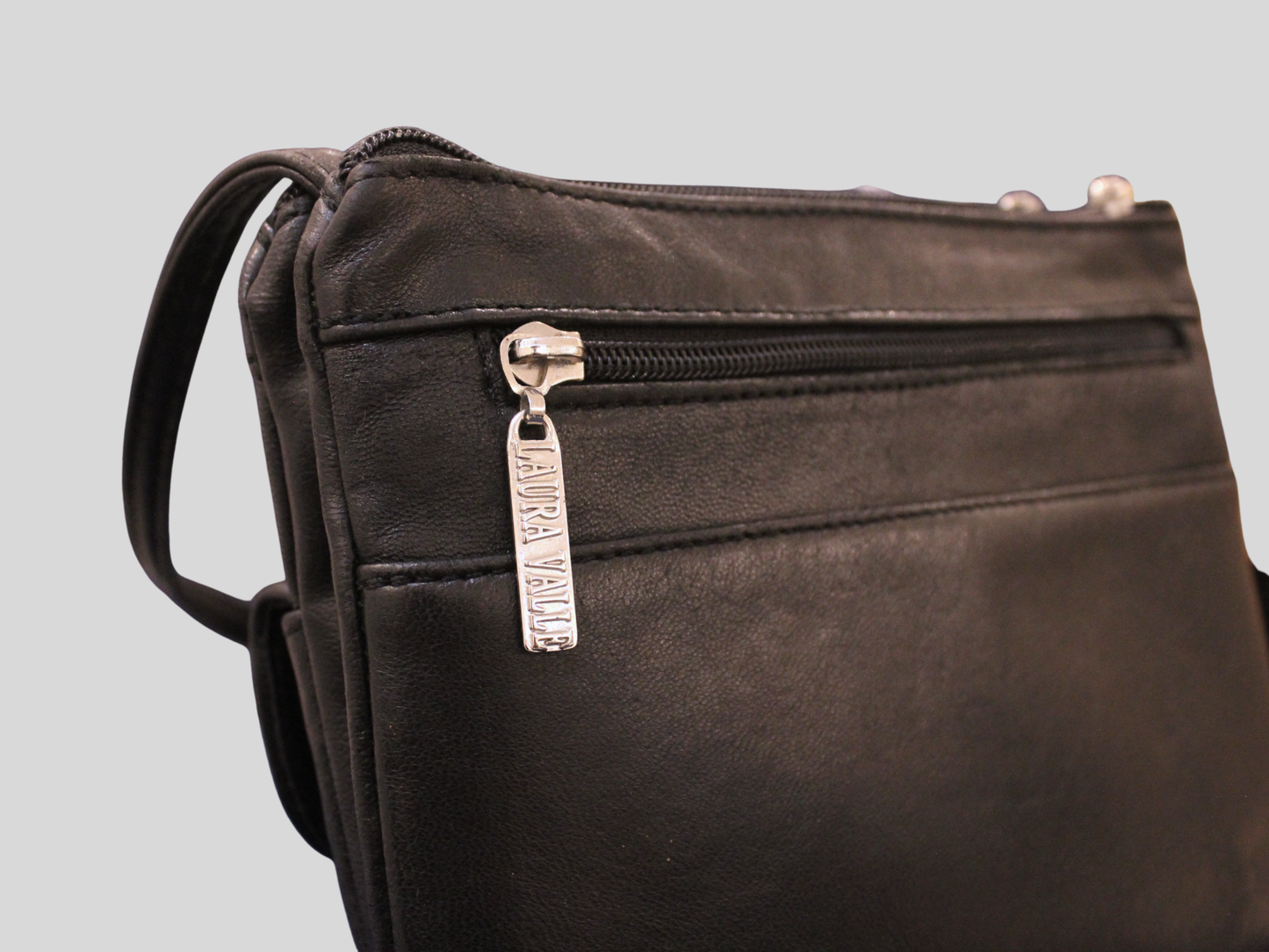 Sac à bandoulière Laura Valle noir en cuir véritable 🇪🇸