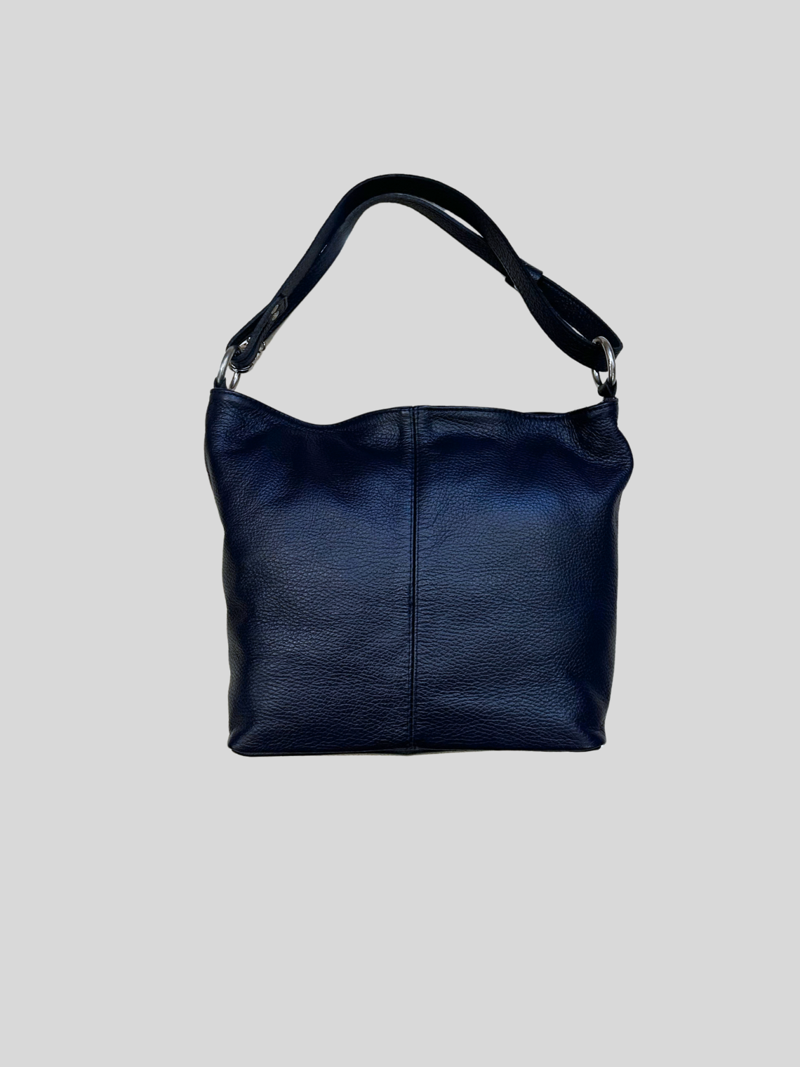 🇮🇹 Sac épaule bleu marine en cuir véritable – Made in Italy