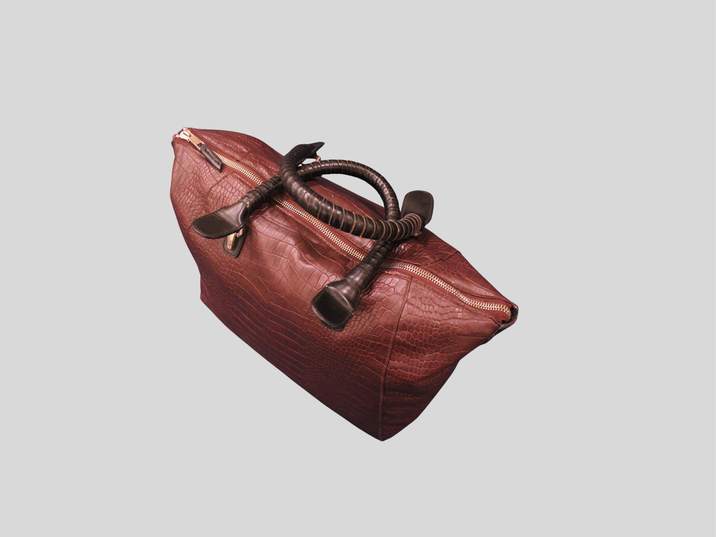 Sac à main violet effet croco grand format TOPSHOP