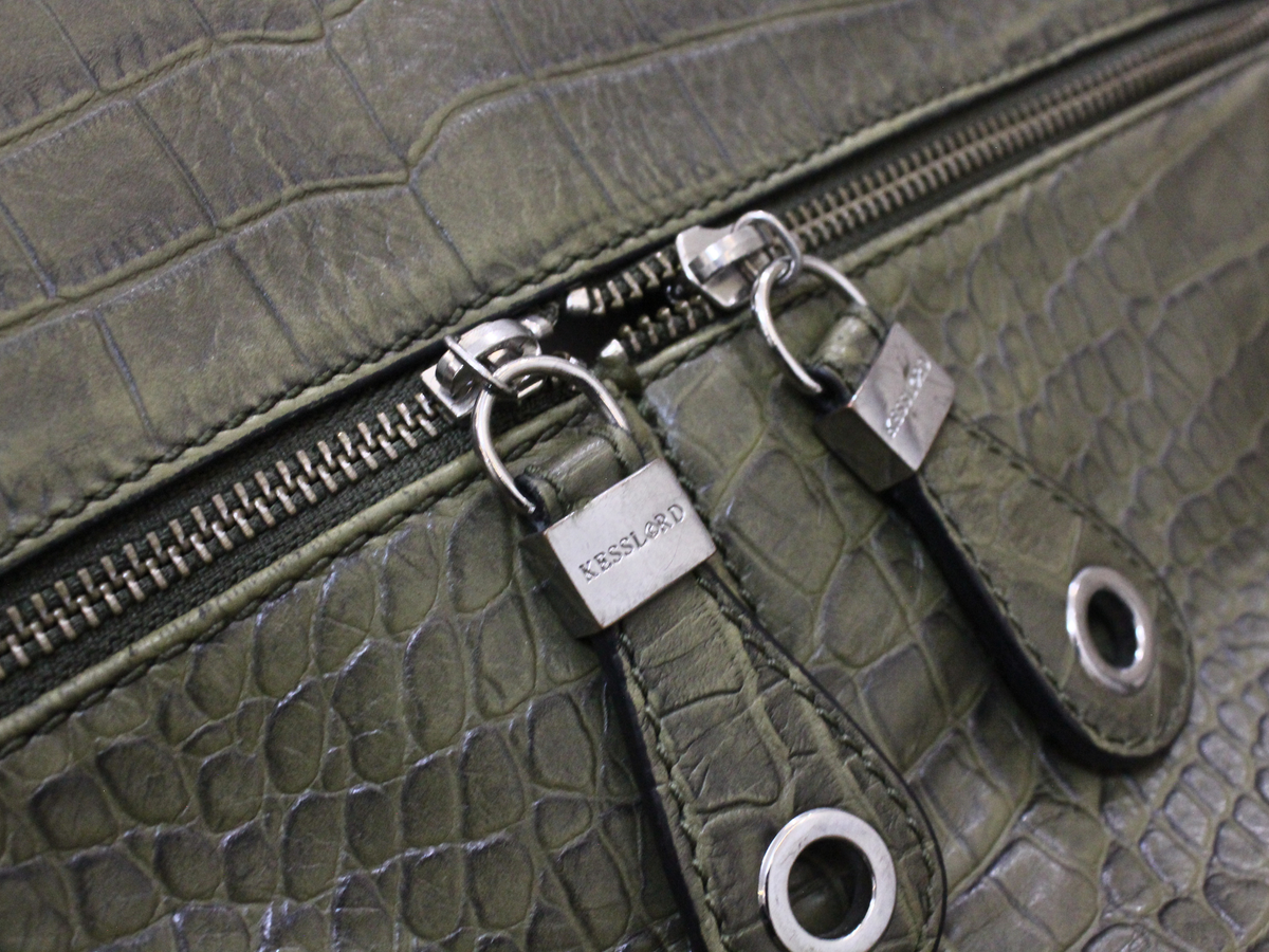 🇫🇷 Kesslord Jekyll – Cabas cuir vert effet croco