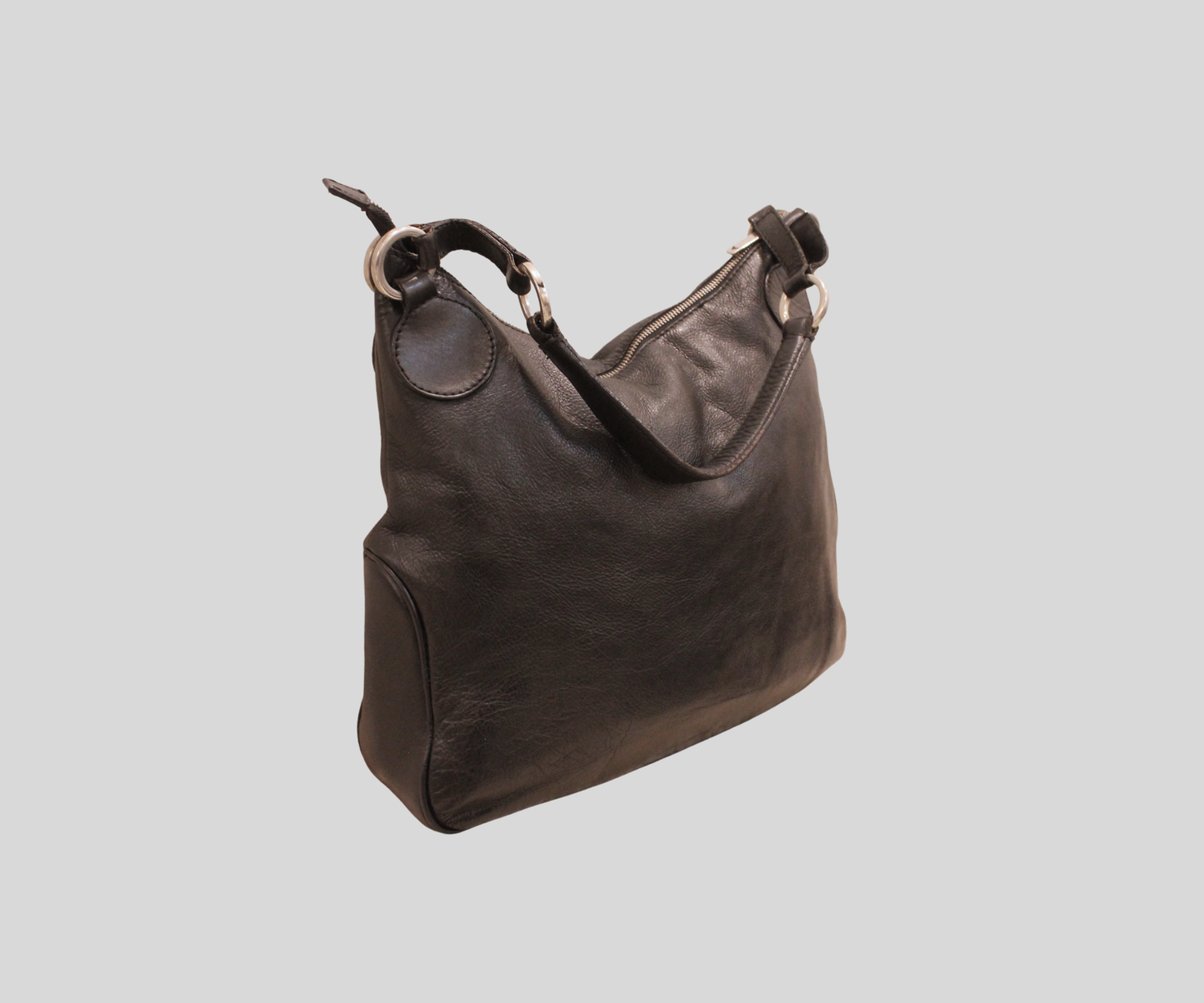 Sac porté épaule Emporio Armani noir en cuir véritable