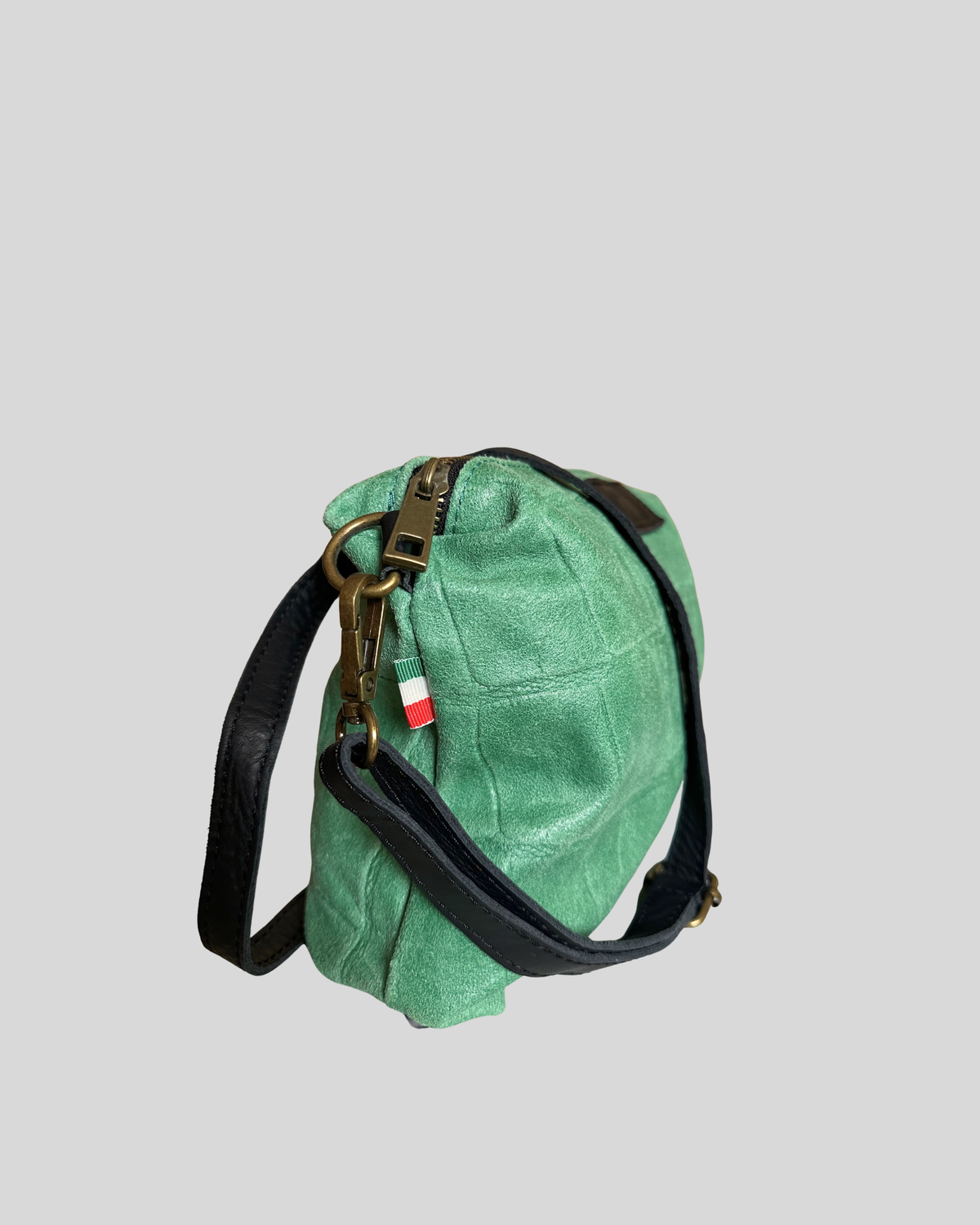 🇮🇹 Sac bandoulière cuir véritable Emerald Green– Made in Italy