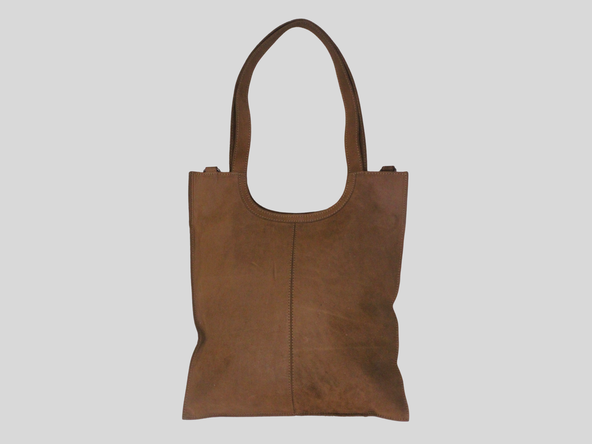 Sac cabas Justified marron effet python en cuir véritable