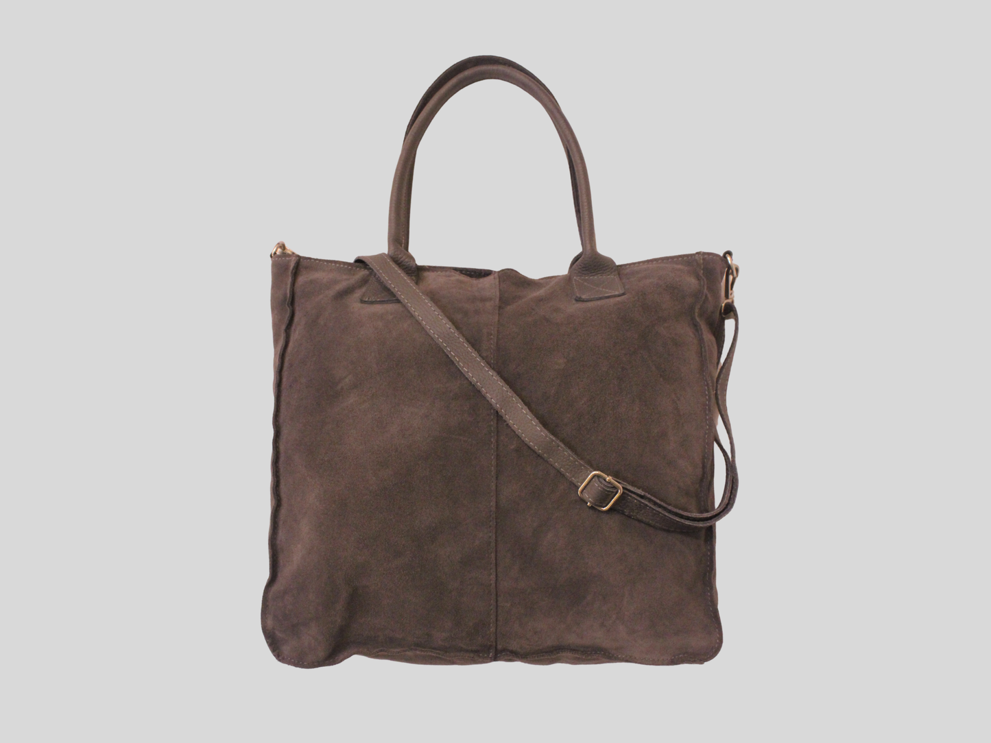 Sac Cabas en Cuir Suède Gris – Studio Moda #82 Made in Italy 🇮🇹