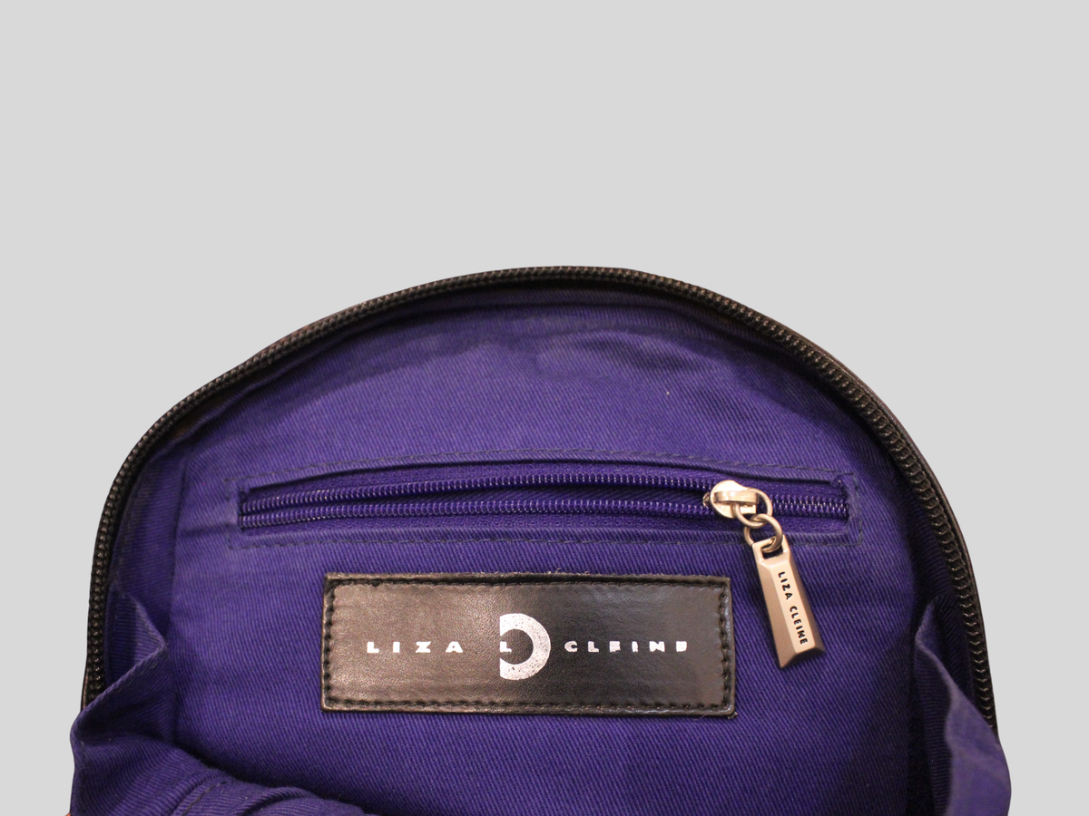 Sac à bandoulière Liza Cline noir en cuir véritable