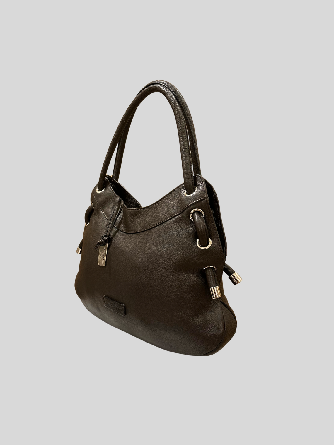 🇵🇹 Marta Ponti – Sac à main marron en cuir véritable