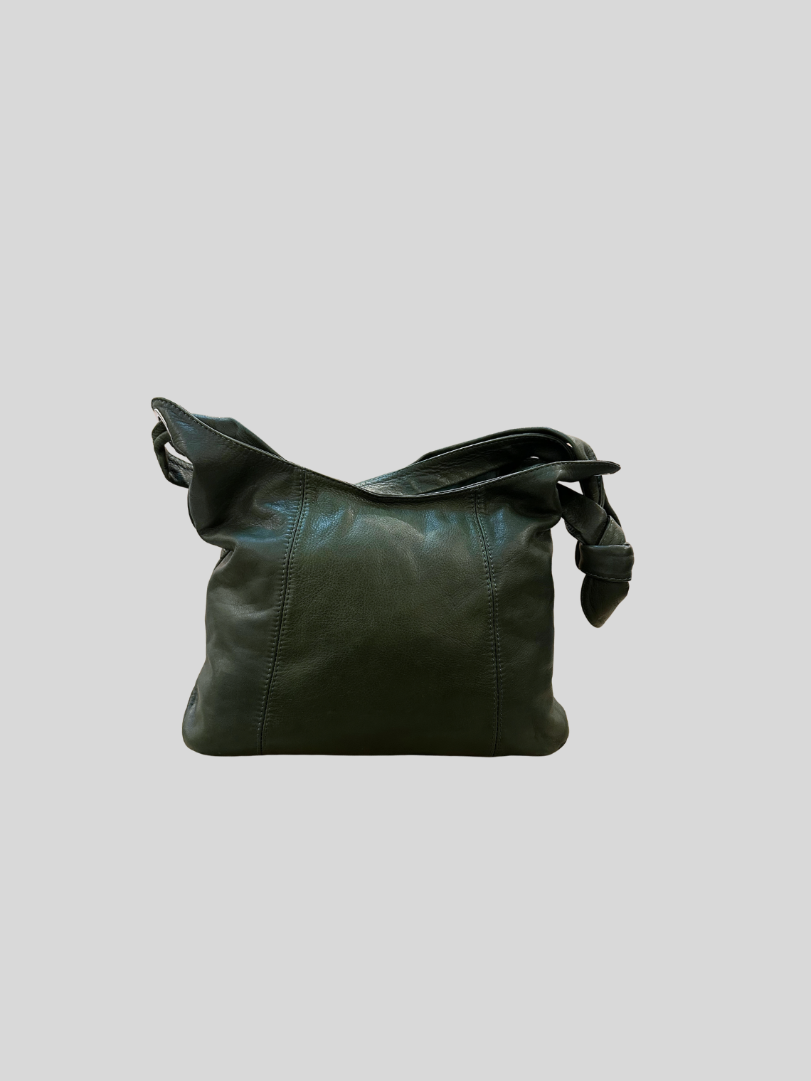 🇮🇹 Sac épaule vert foncé en cuir véritable – Made in Italy