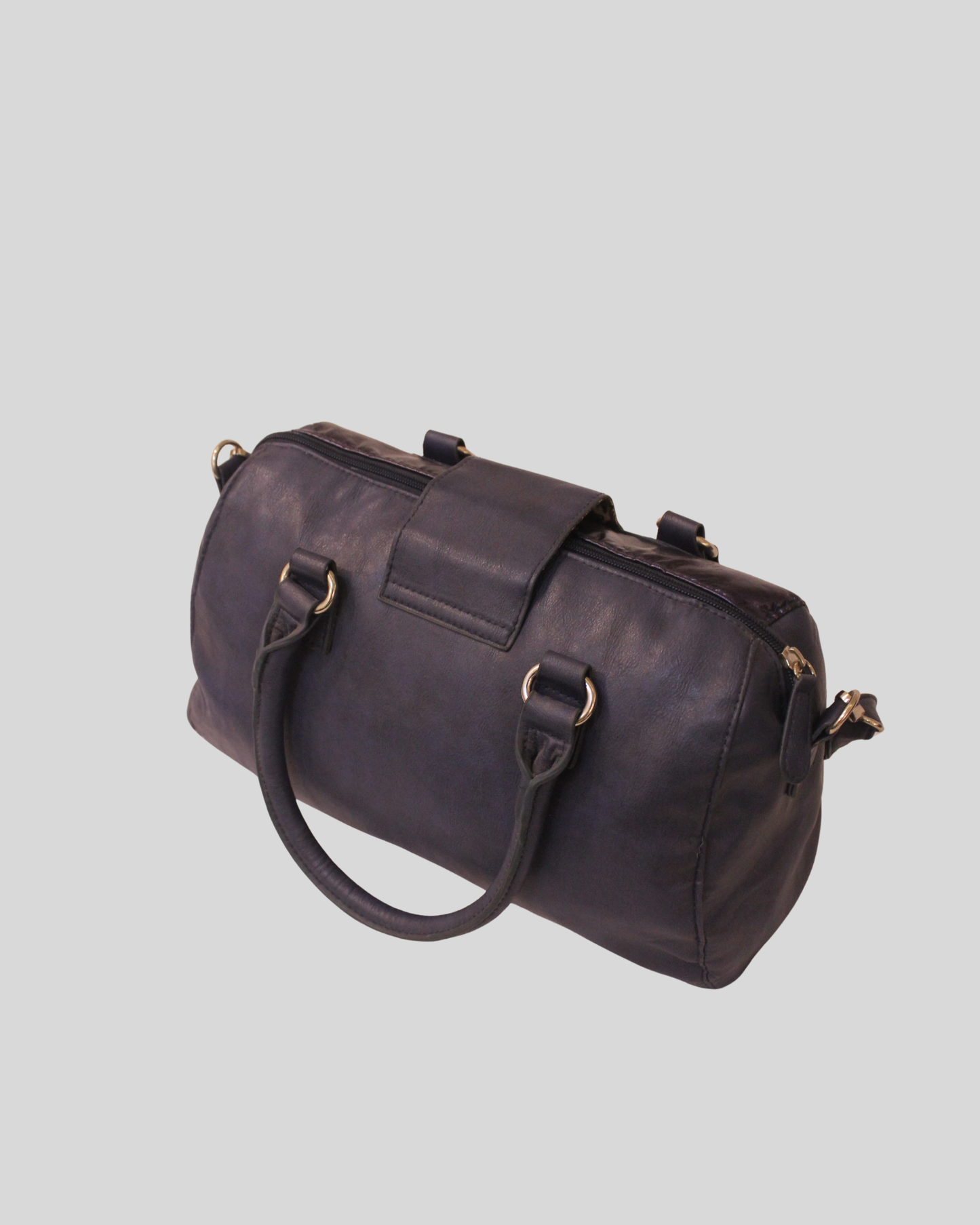 Sac à Main Chic Bi-Matière & Métallisé | Bandoulière Amovible