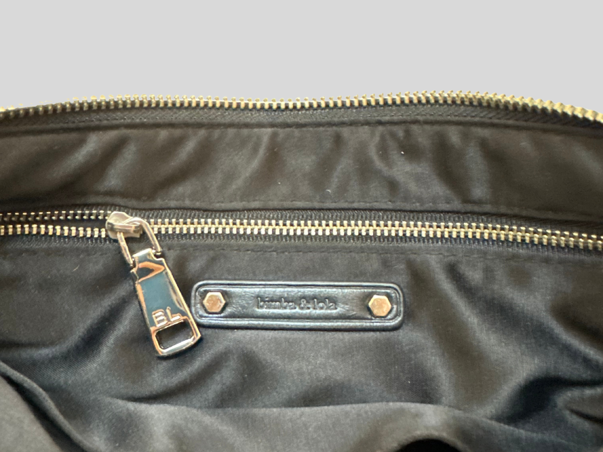 🇪🇸 Bimba y Lola – Sac bandoulière noir à plaque logo et poche zippée