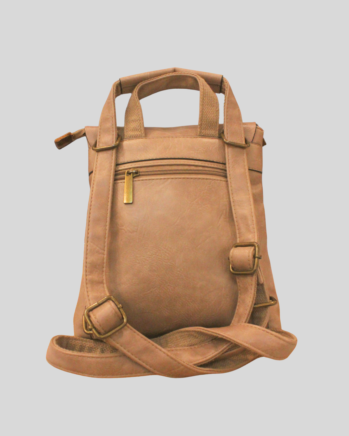 Sac Paolo Bags taupe convertible – Petit sac à dos & bandoulière