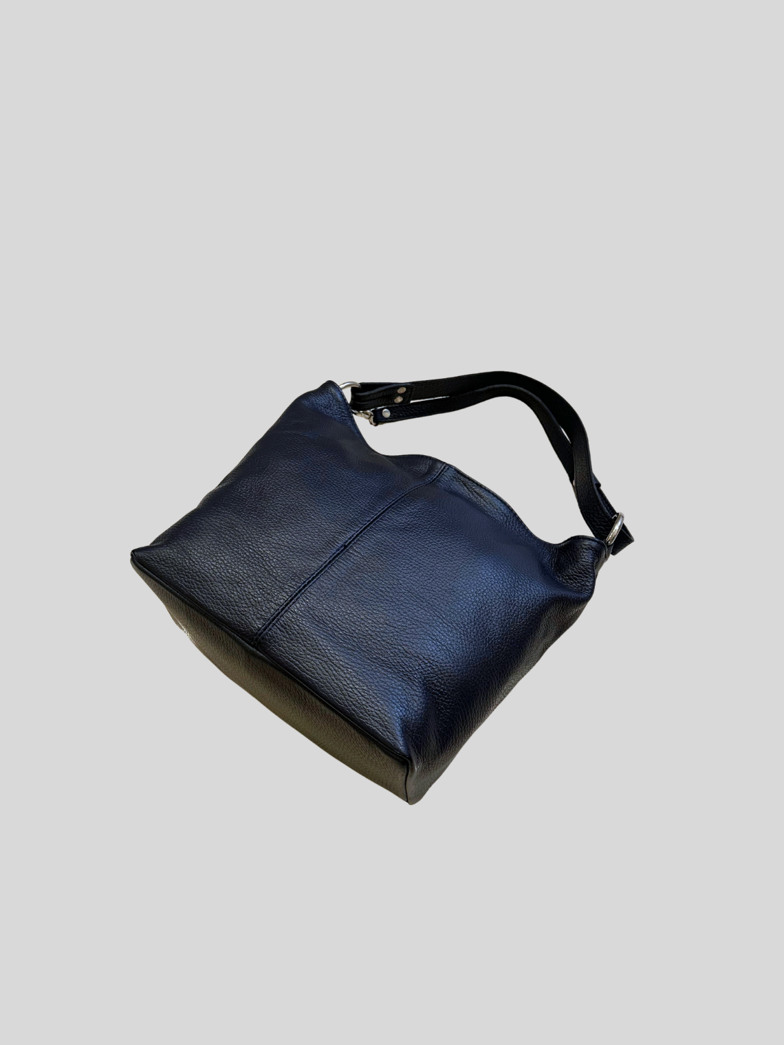 🇮🇹 Sac épaule bleu marine en cuir véritable – Made in Italy