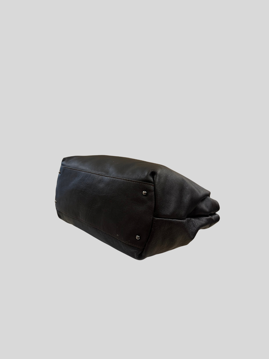 CG Accessories – Sac épaule marron foncé en cuir véritable avec pochette