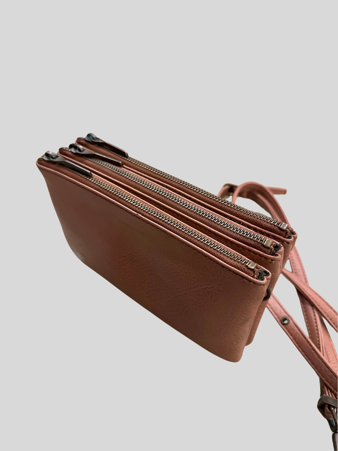 🇨🇦 Matt & Nat Triplet – Pochette bandoulière rose à triple compartiment