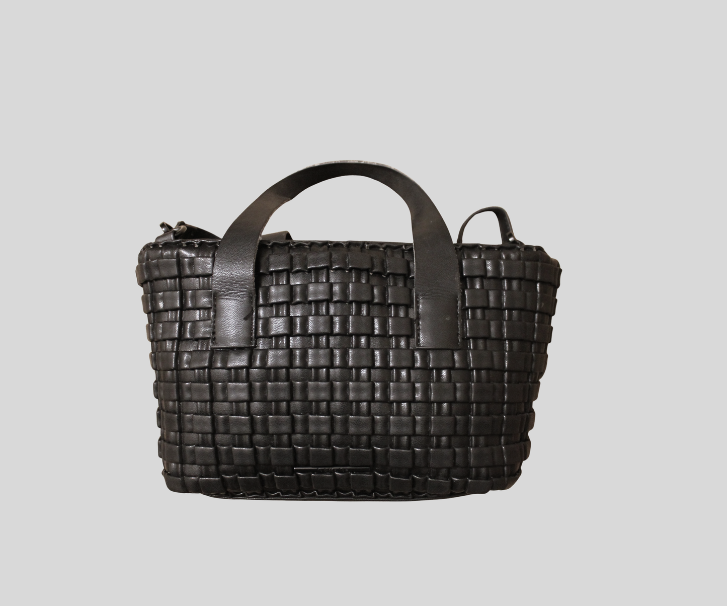 Sac cabas bandoulière Jo & Mr. Joe tressé marron