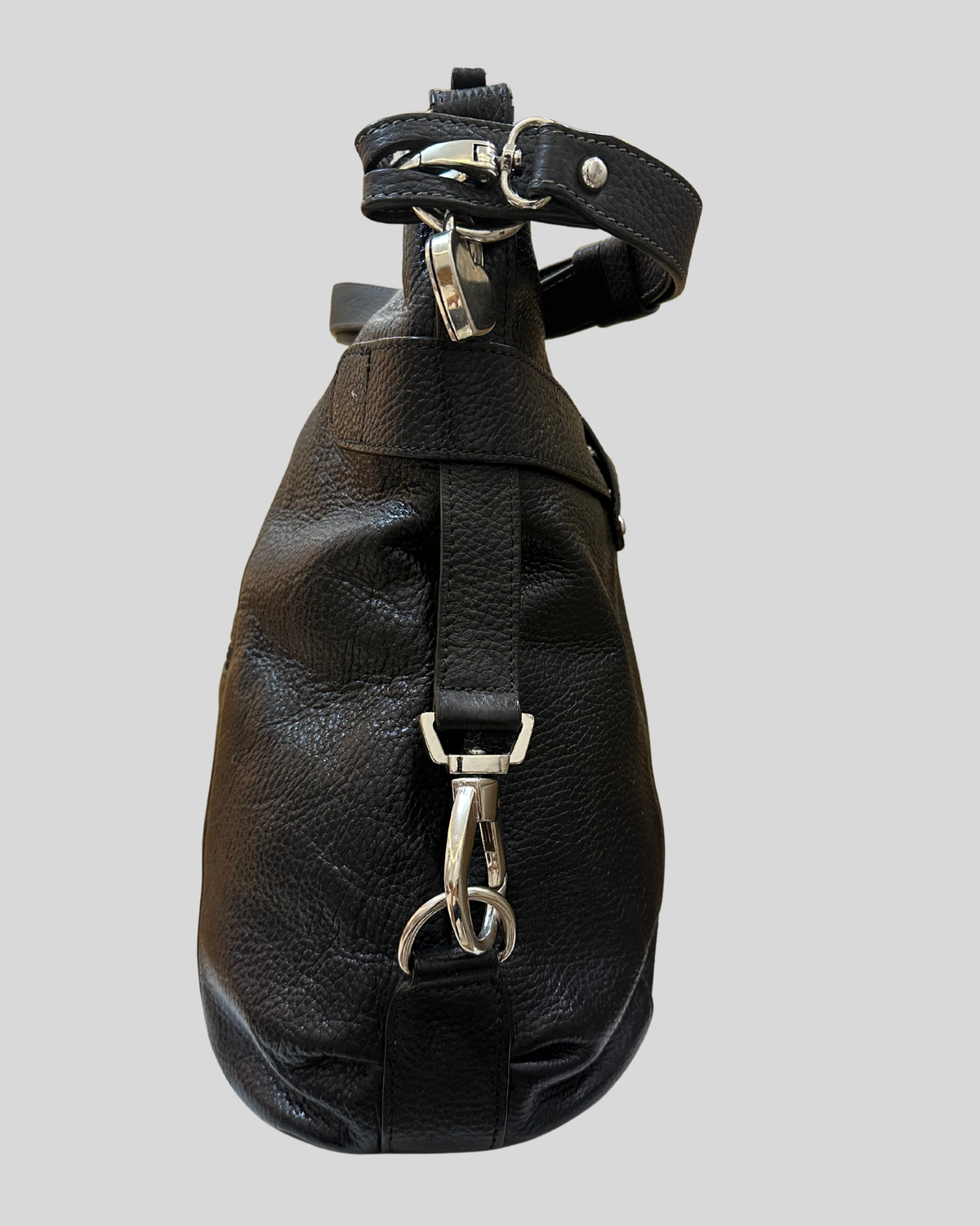 🇧🇪 Mazarin – Grand sac épaule noir en cuir véritable