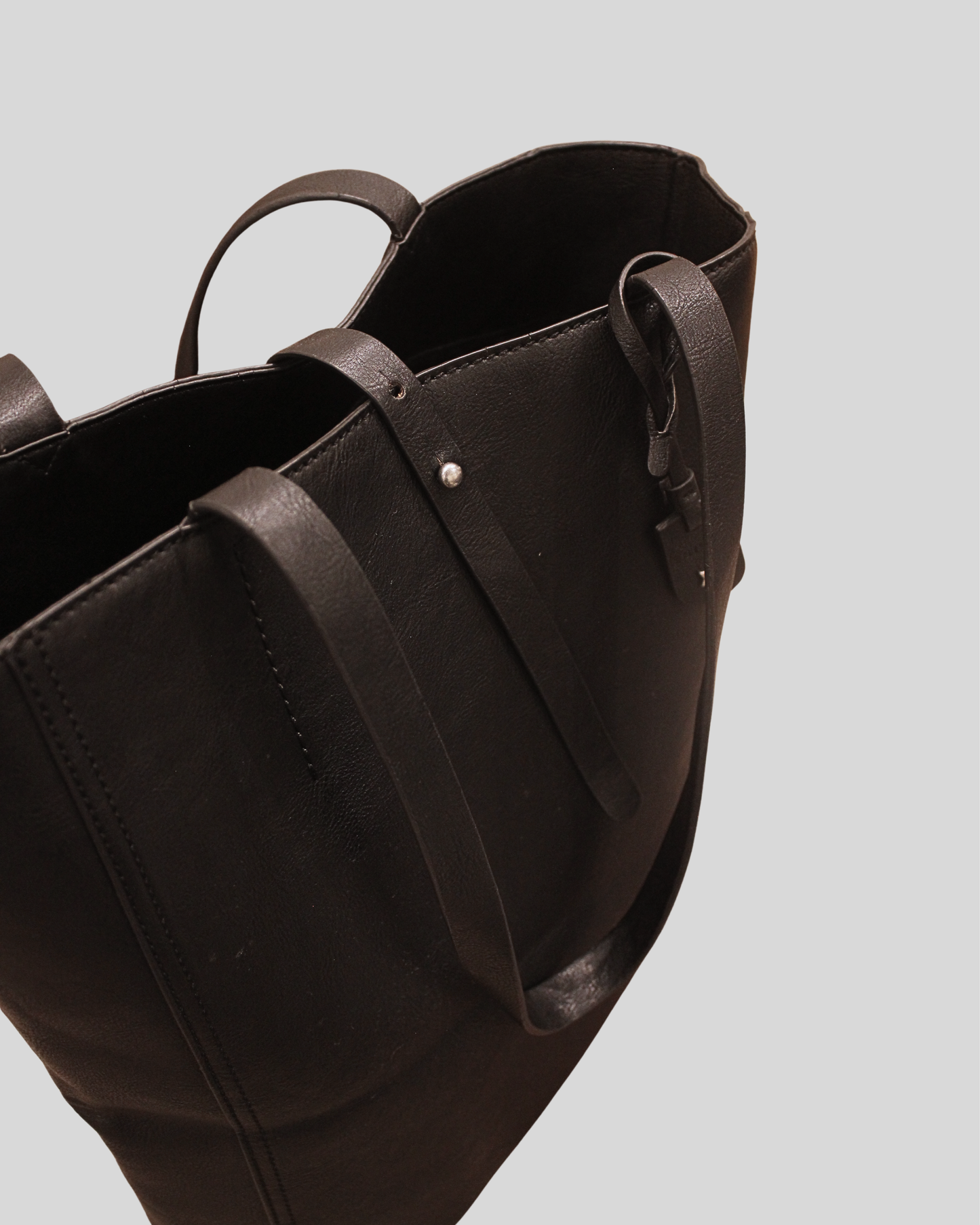 Tote bag Esprit noir en cuir