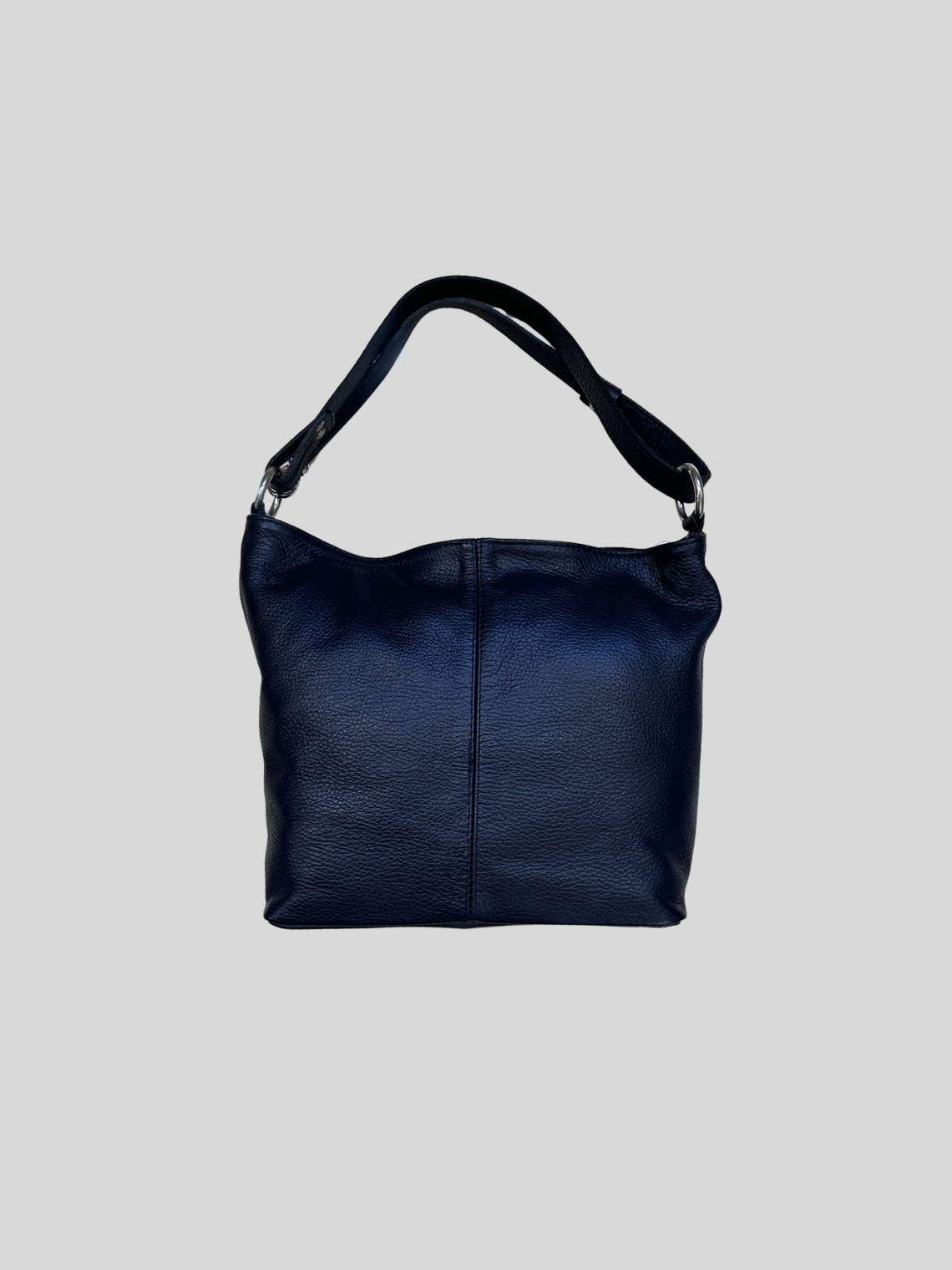 🇮🇹 Sac épaule bleu marine en cuir véritable – Made in Italy