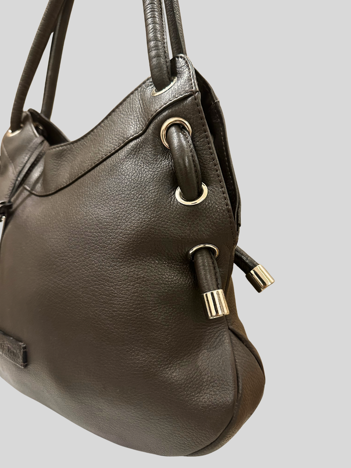 🇵🇹 Marta Ponti – Sac à main marron en cuir véritable