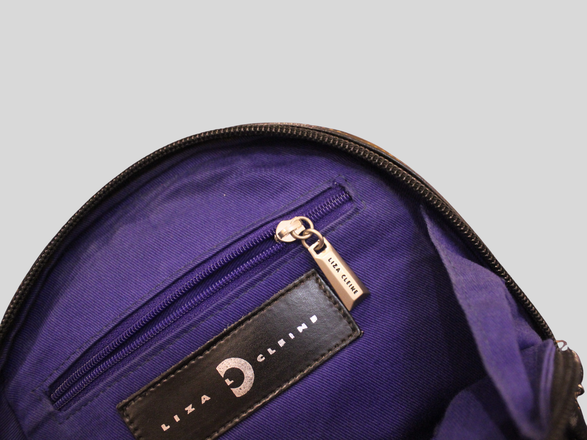 Sac à bandoulière Liza Cline noir en cuir véritable