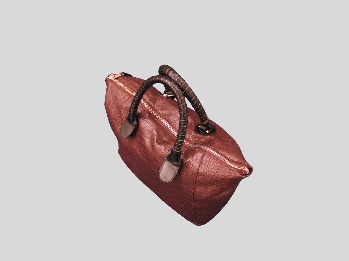 Sac à main violet effet croco grand format TOPSHOP