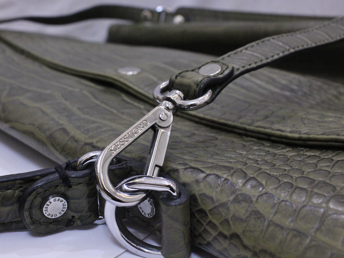 🇫🇷 Kesslord Jekyll – Cabas cuir vert effet croco