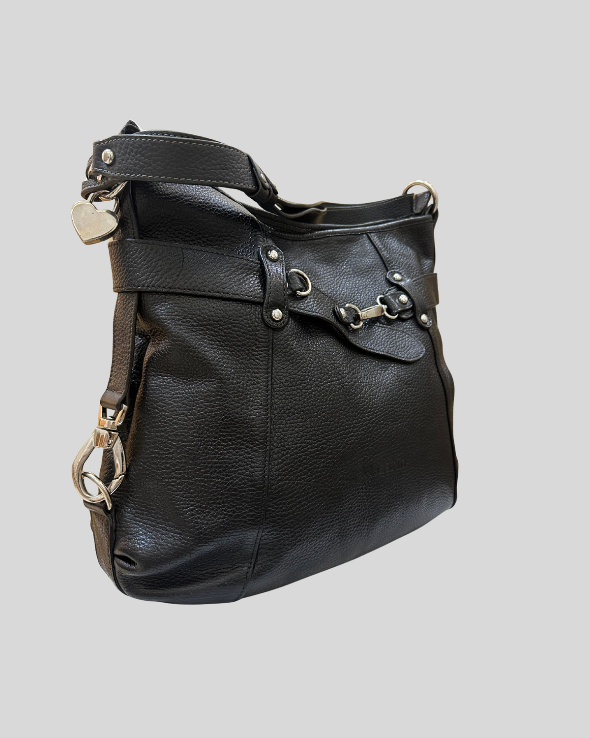 🇧🇪 Mazarin – Grand sac épaule noir en cuir véritable
