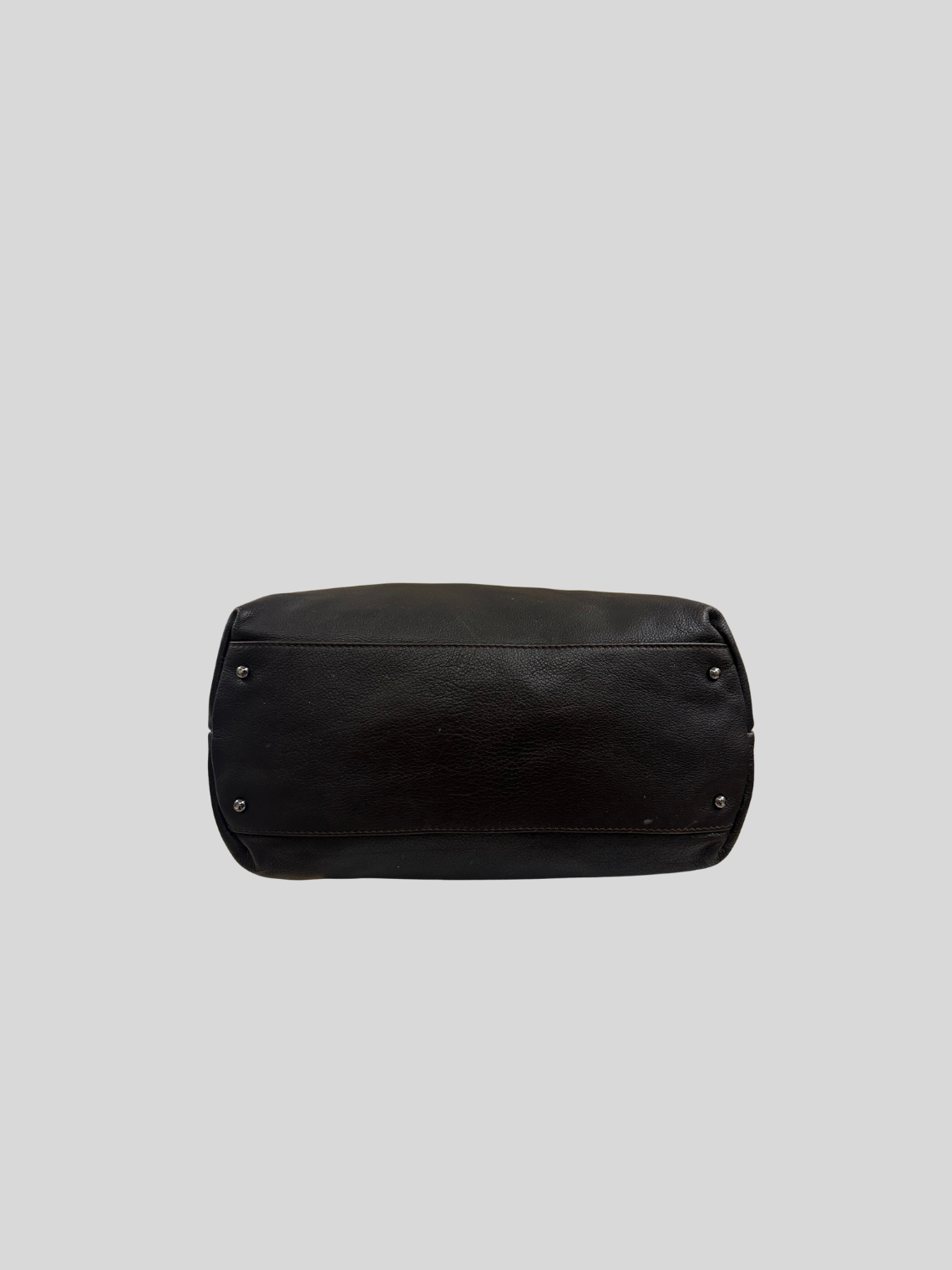 CG Accessories – Sac épaule marron foncé en cuir véritable avec pochette