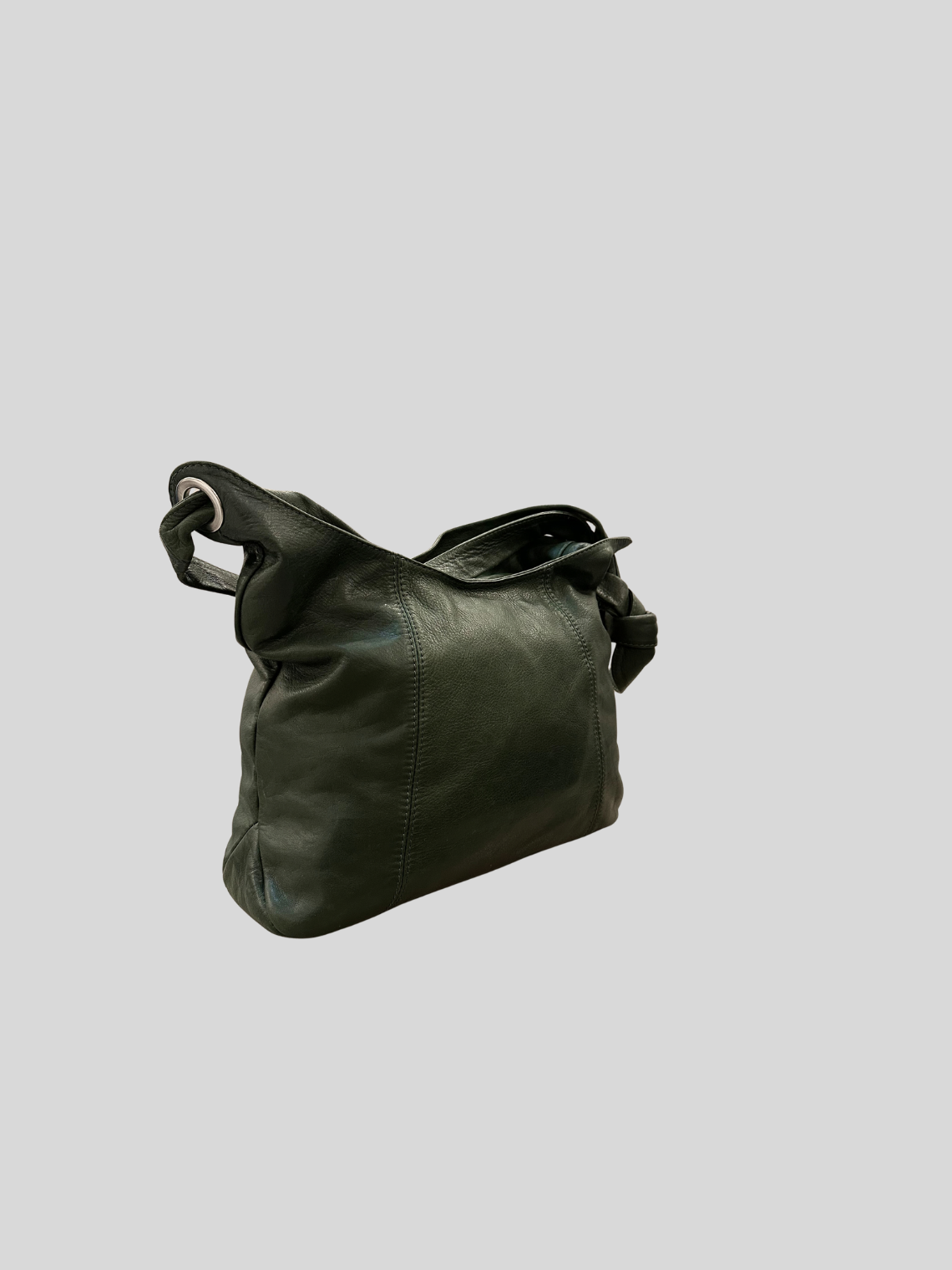 🇮🇹 Sac épaule vert foncé en cuir véritable – Made in Italy