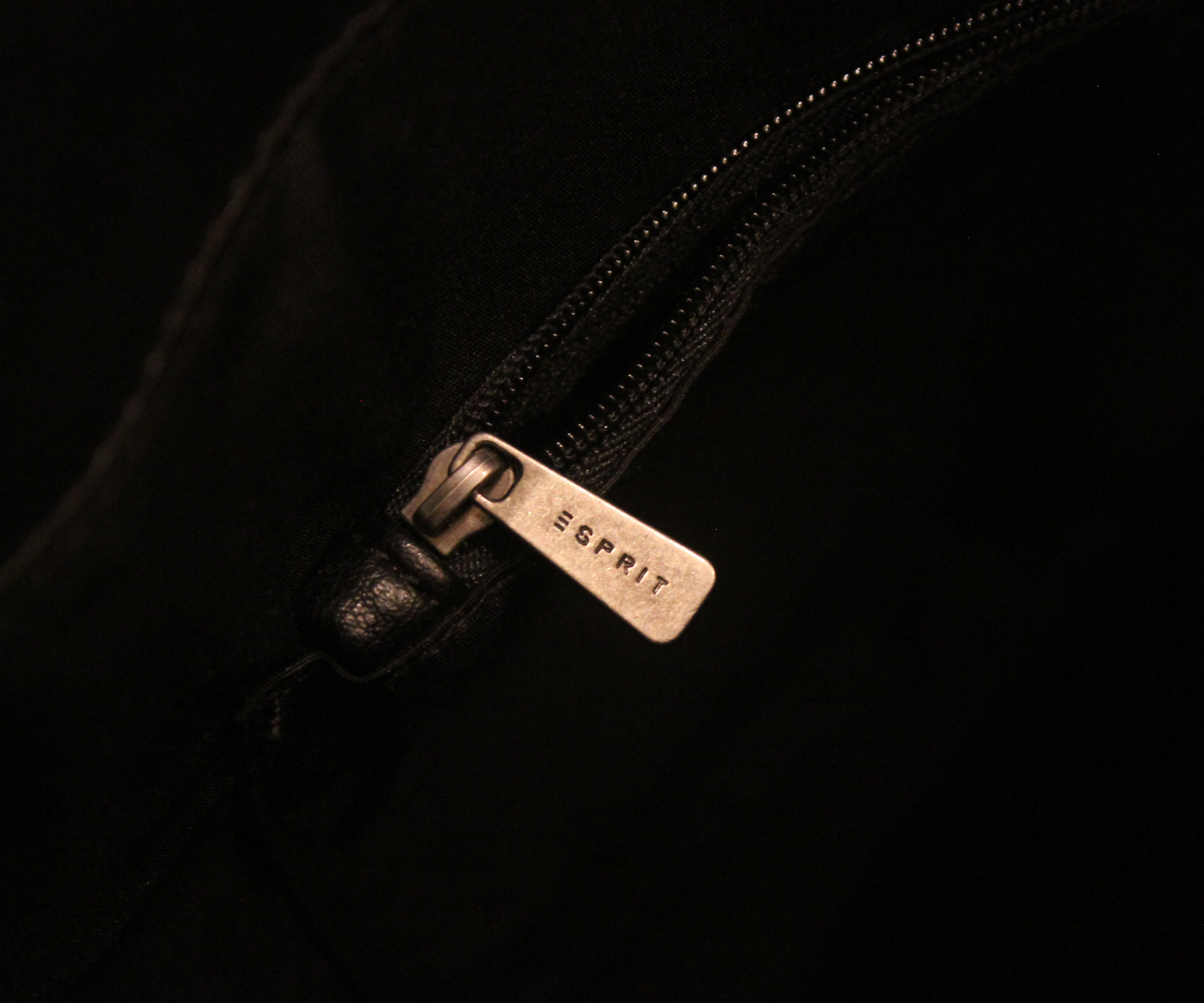 Tote bag Esprit noir en cuir