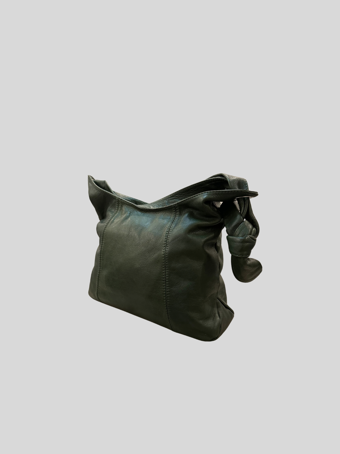 🇮🇹 Sac épaule vert foncé en cuir véritable – Made in Italy