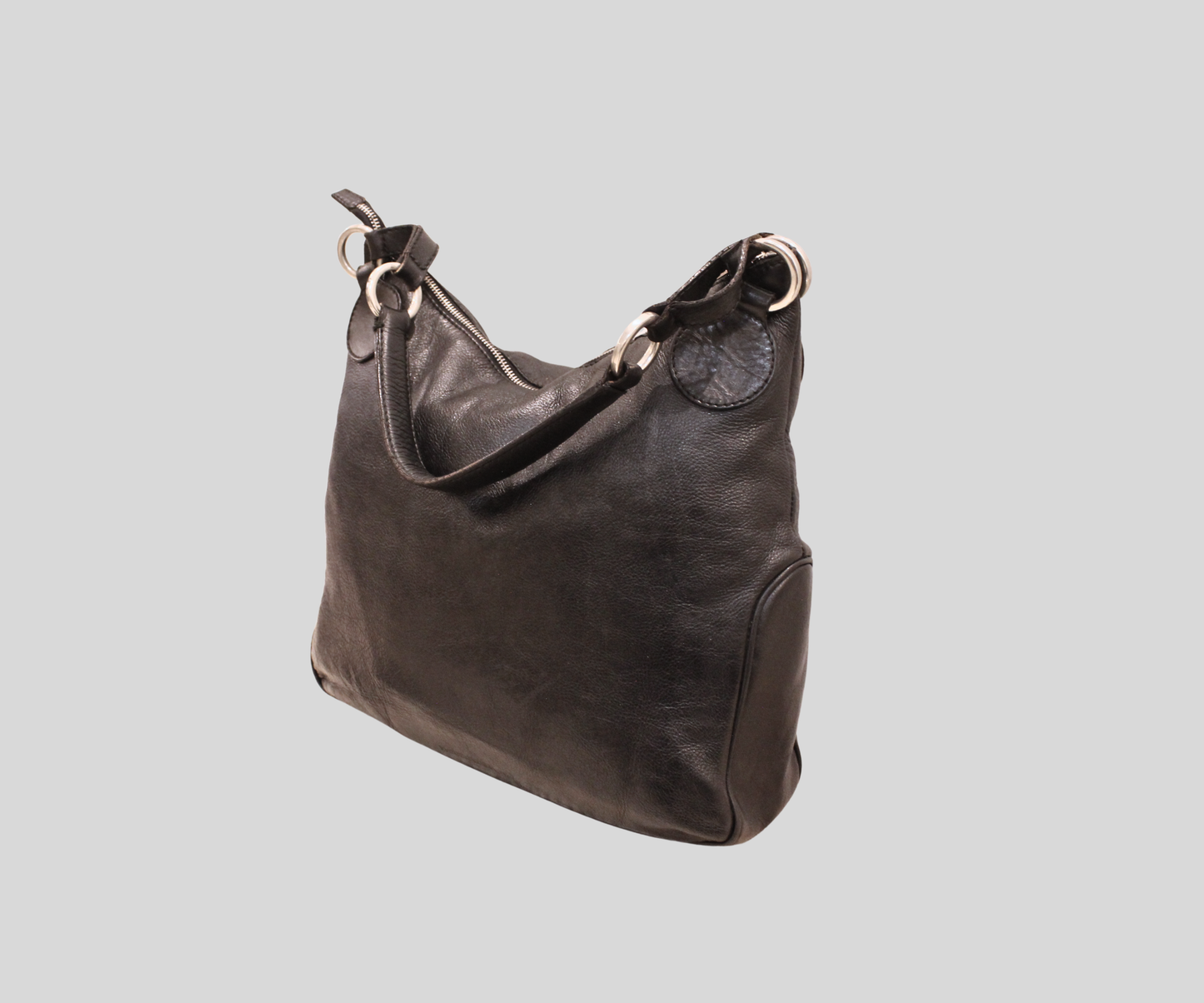 Sac porté épaule Emporio Armani noir en cuir véritable