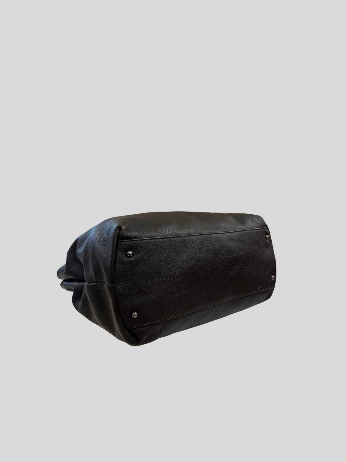 CG Accessories – Sac épaule marron foncé en cuir véritable avec pochette