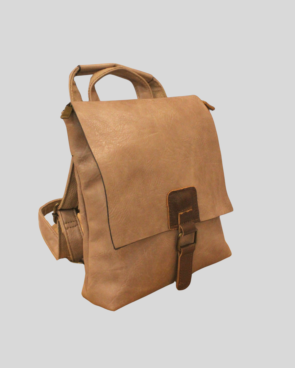 Sac Paolo Bags taupe convertible – Petit sac à dos & bandoulière