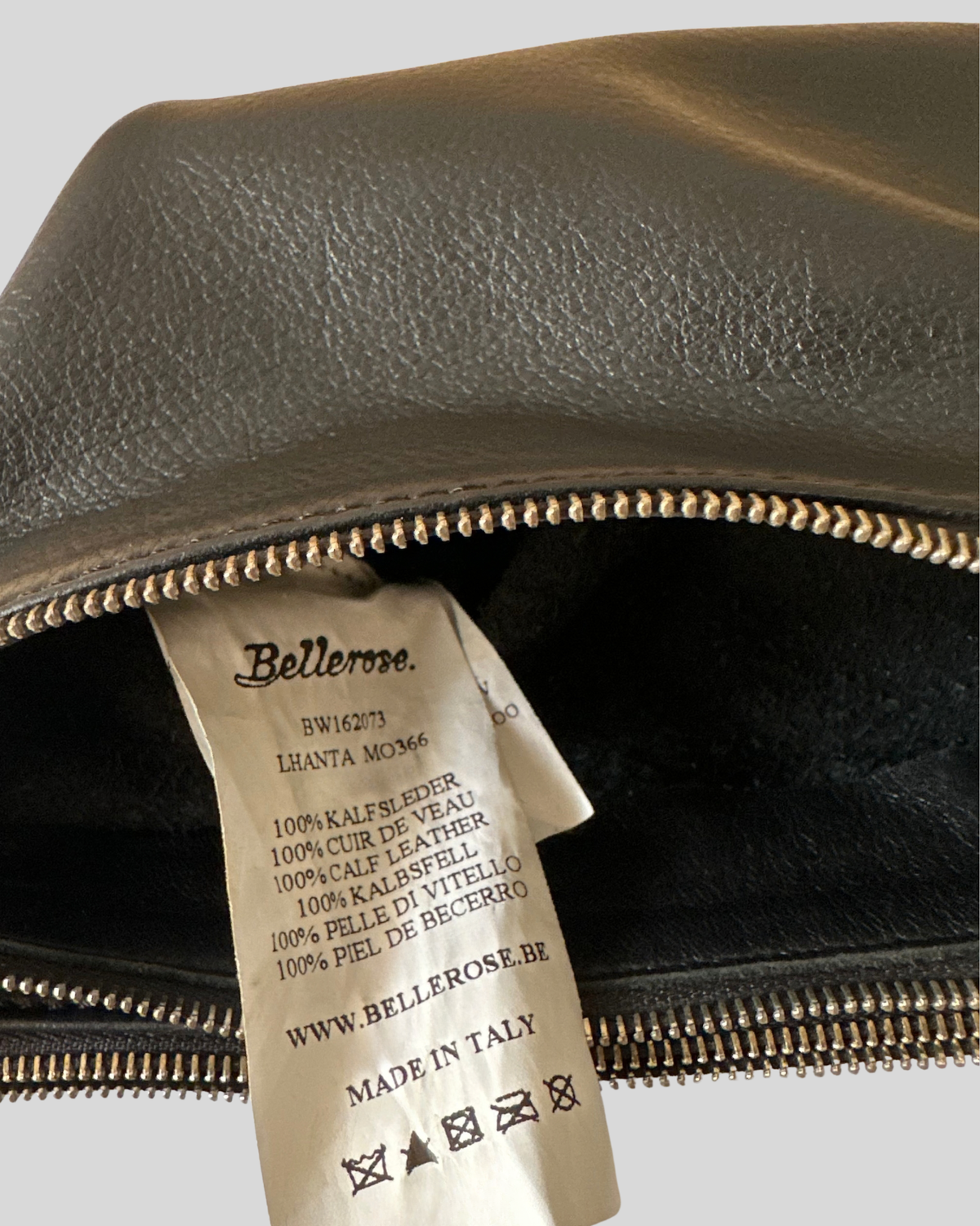 🇧🇪 Bellerose – Sac bandoulière noir en cuir de veau – Made in Italy