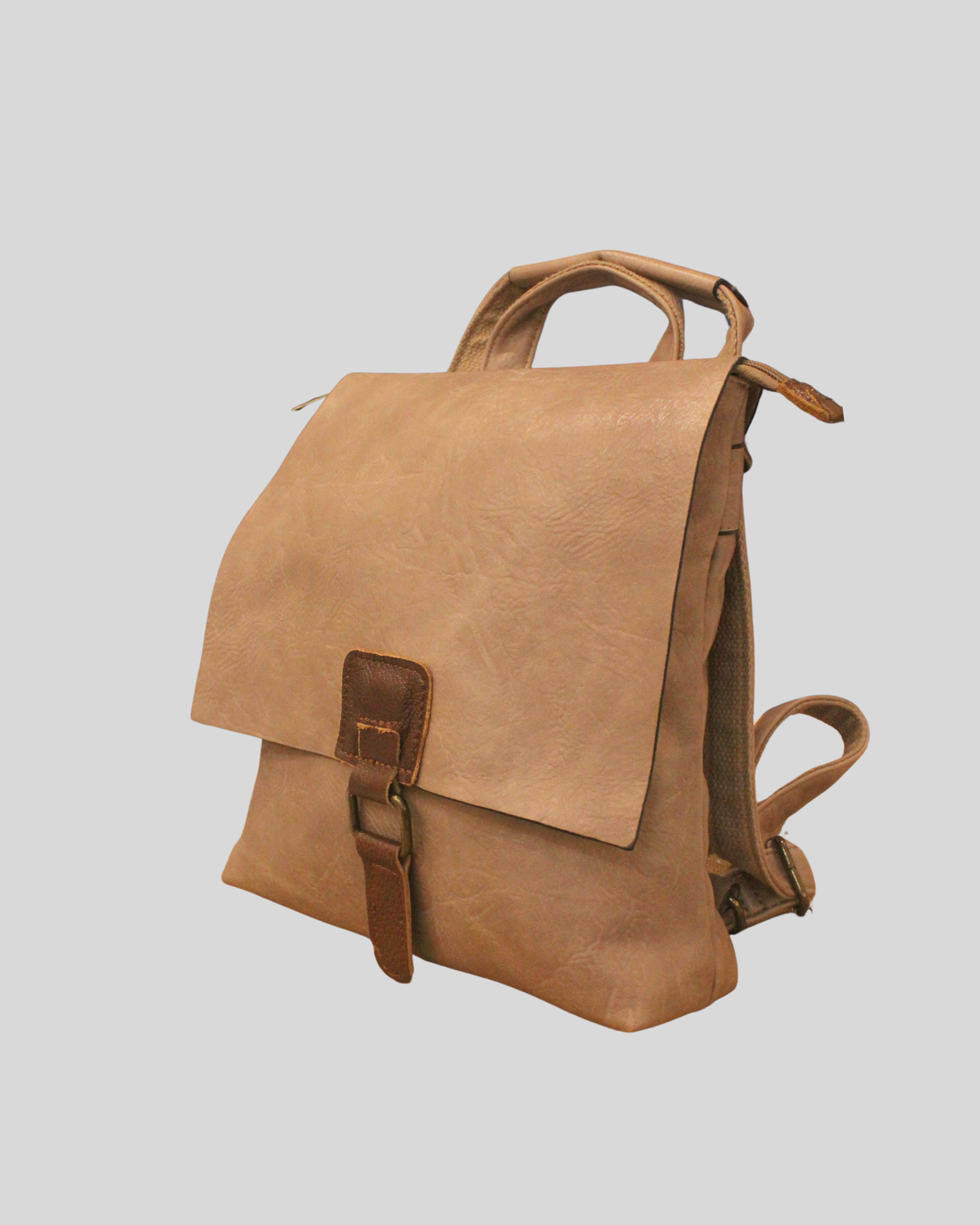 Sac Paolo Bags taupe convertible – Petit sac à dos & bandoulière