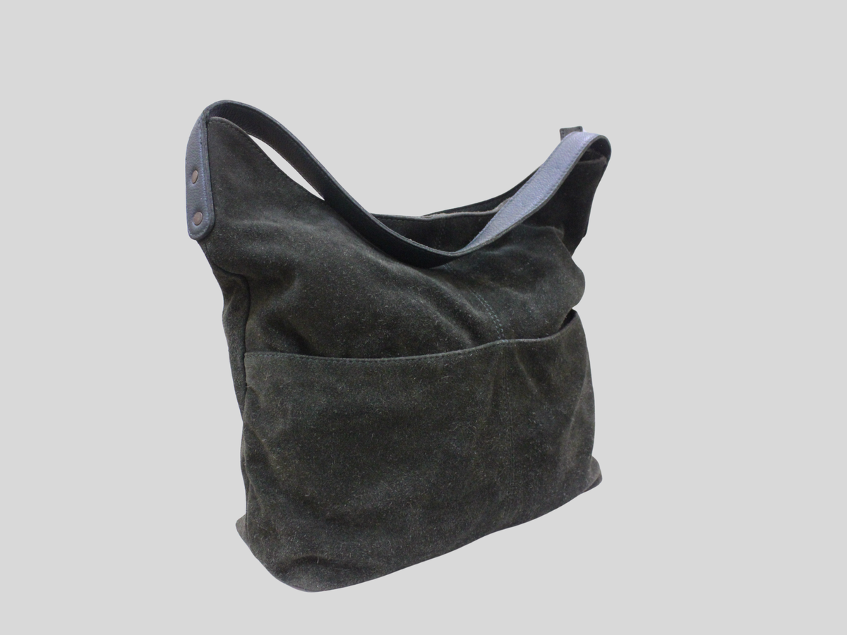 🇬🇧 FatFace – Sac épaule en daim vert foncé
