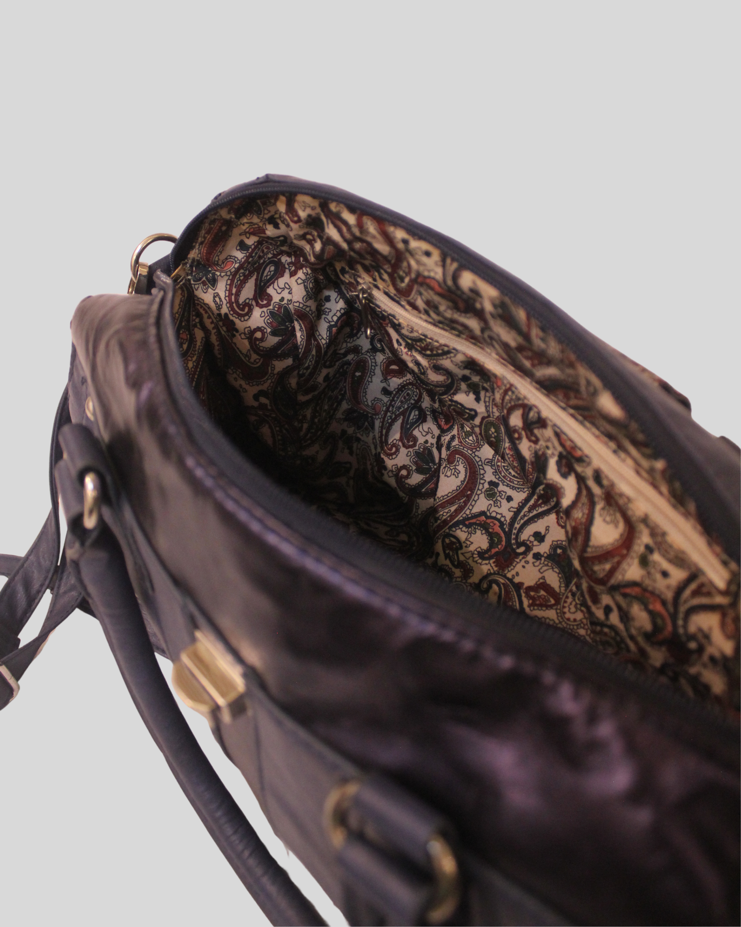 Sac à Main Chic Bi-Matière & Métallisé | Bandoulière Amovible